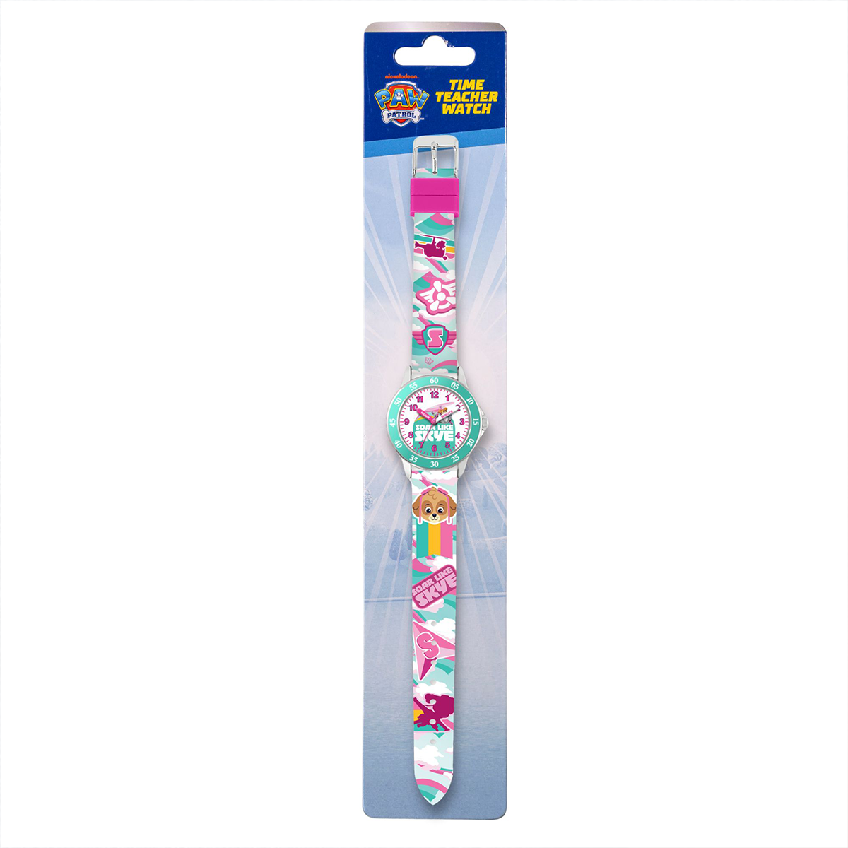 Paw Patrol Time Teacher Dial Quartz Watch with Silicone Strap for Kids - PAW5020