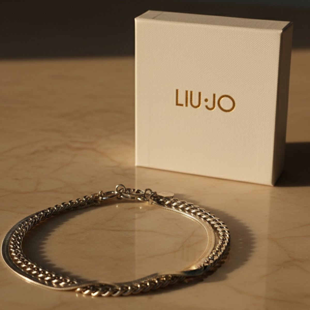 Liu Jo Double Layered Silver Bracelet - LJ2781