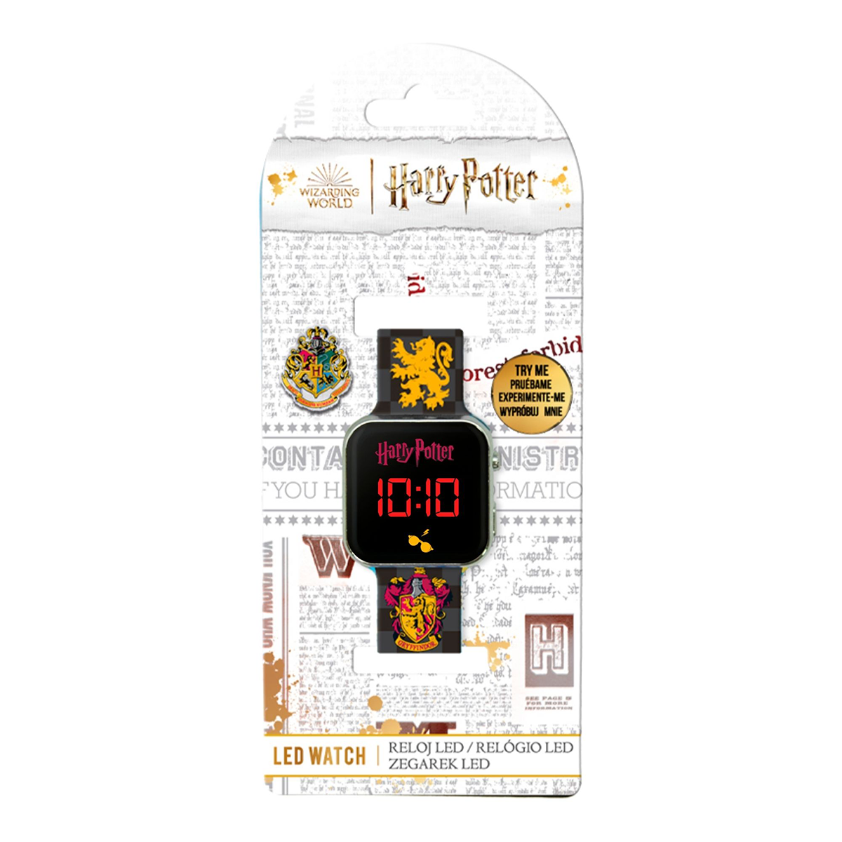 Harry Potter Black Printed Strap LED Watch - HP4118