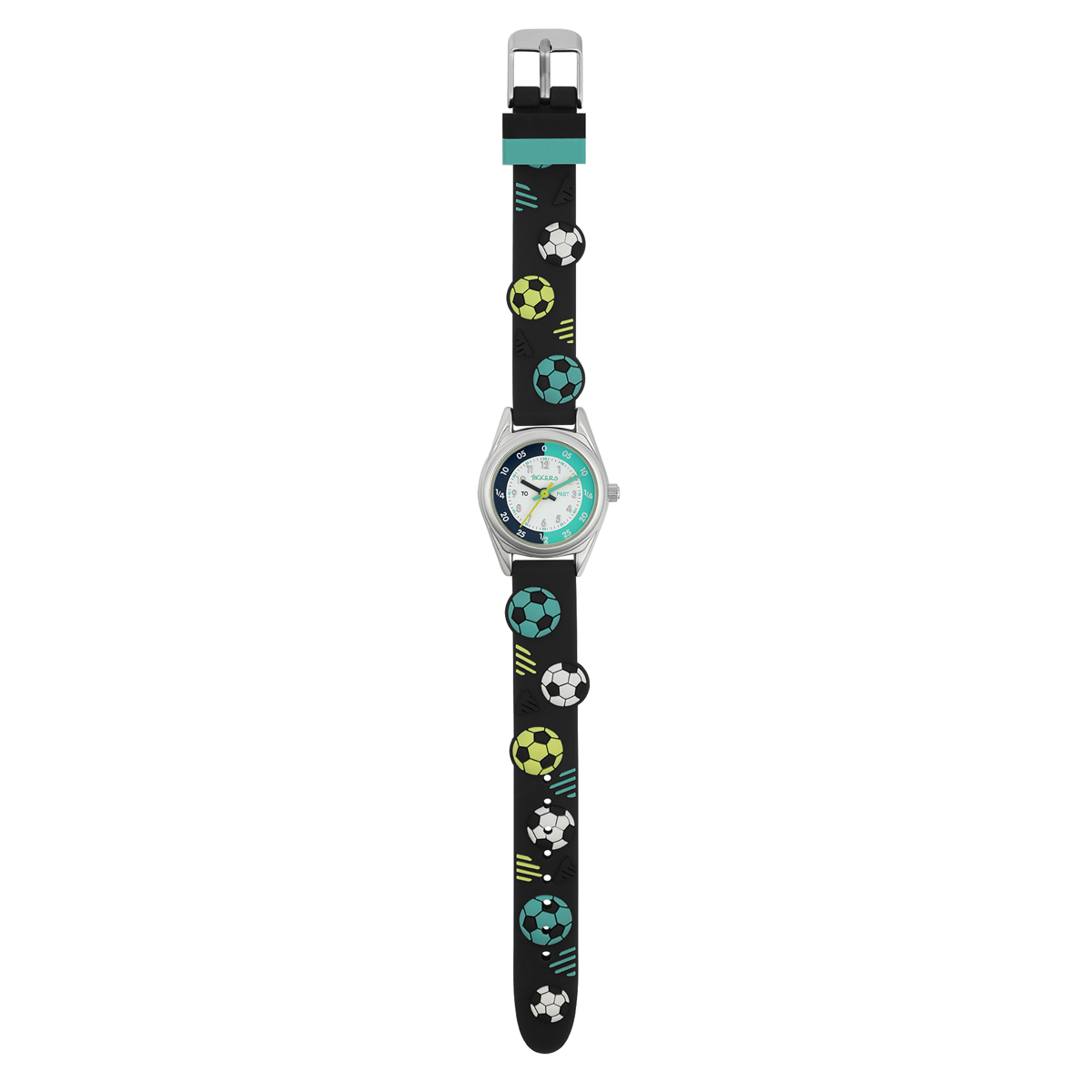 Tikkers Time Teacher 3D Navy Football Silicone Strap Watch - ATK1101