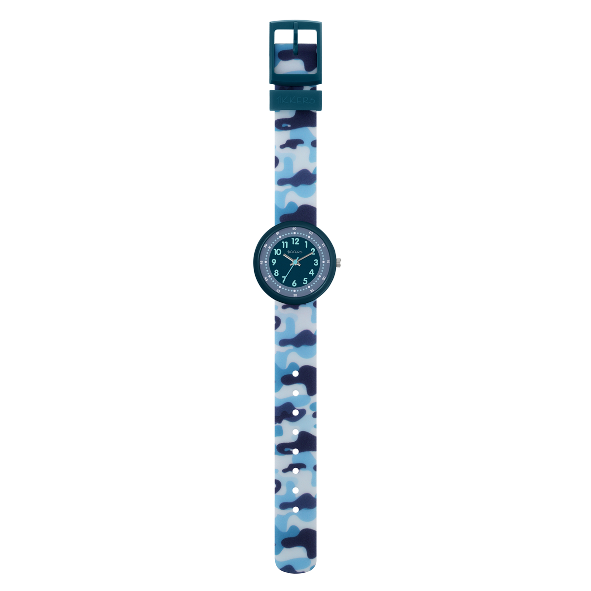 Tikkers Blue Camo Strap Time Teacher Watch - ATK1104