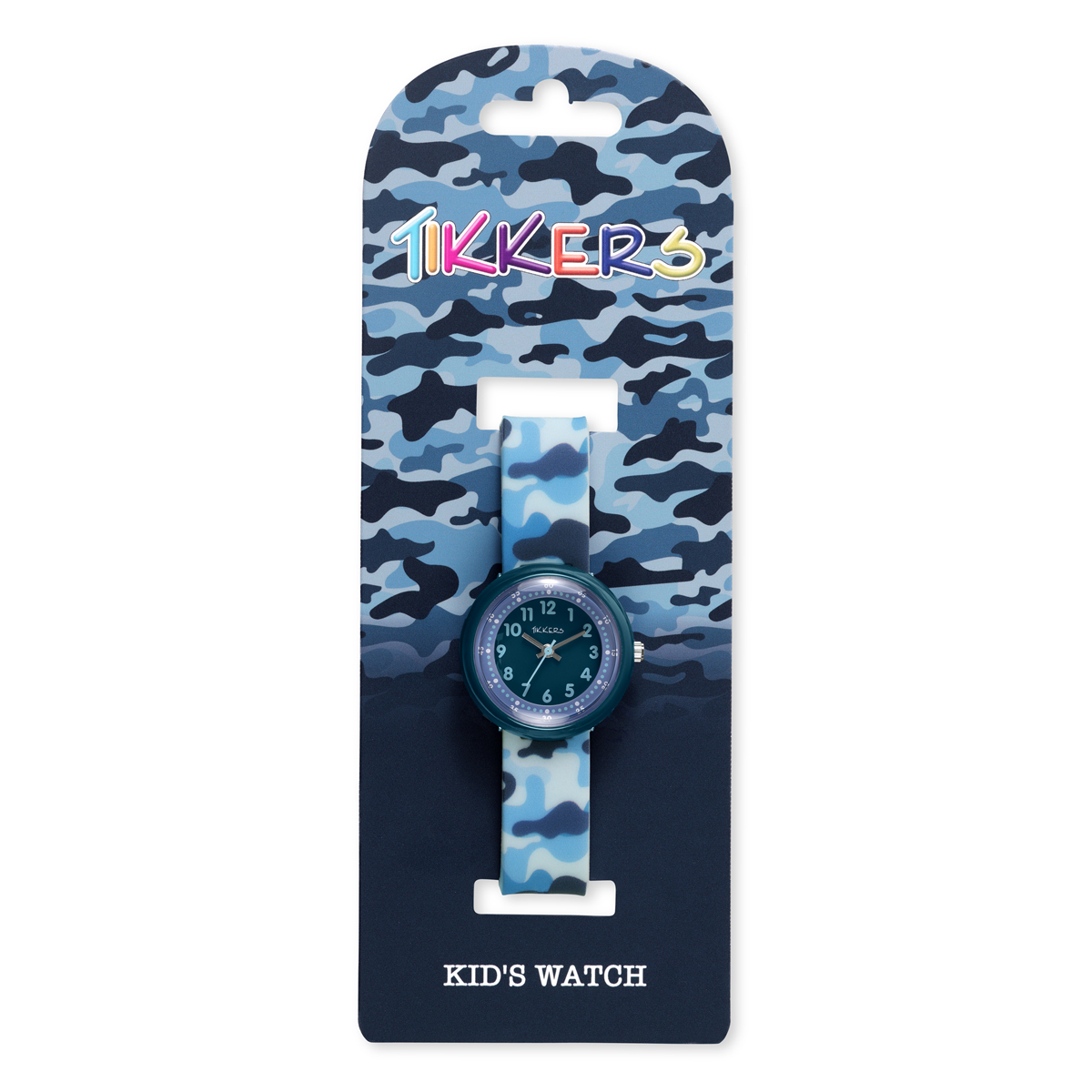 Tikkers Blue Camo Strap Time Teacher Watch - ATK1104