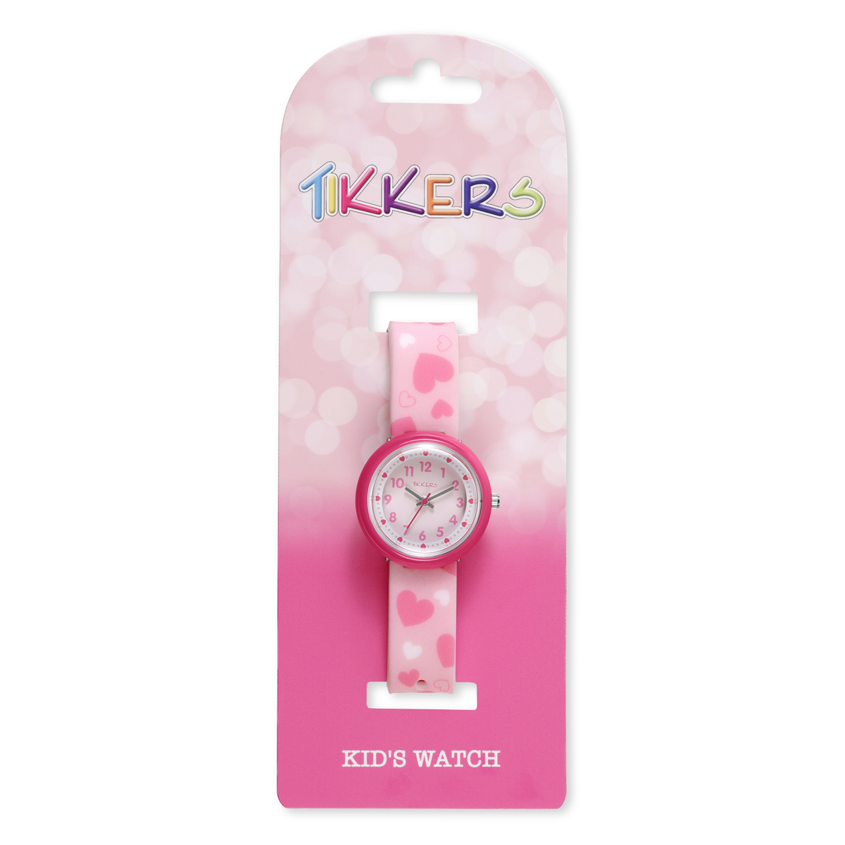 Tikkers Pink Heart Strap Time Teacher Watch - ATK1105
