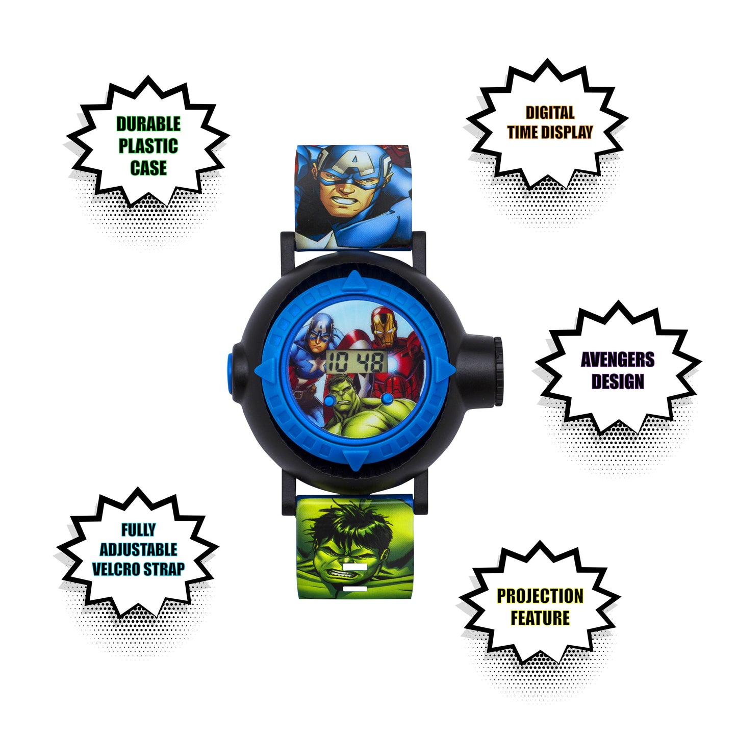 Disney Marvel Avengers Blue Silicon Strap Watch - AVG3536ARG
