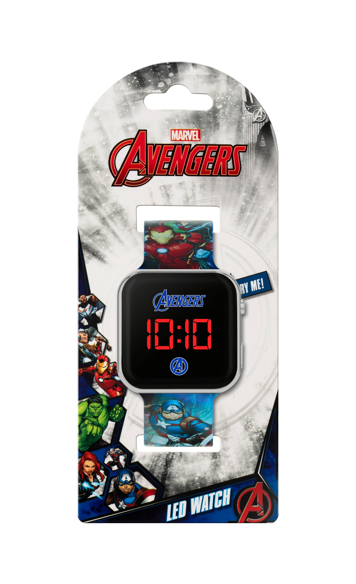 Disney Marvel Avengers Blue Strap LED Watch - AVG4706ARG