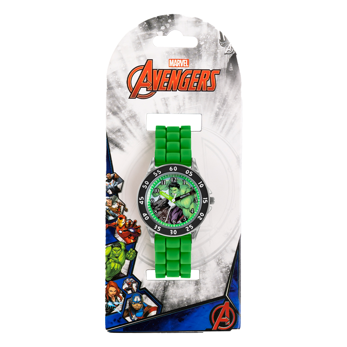 Disney Marvel Avengers Green Silicon Strap Watch - AVG9032