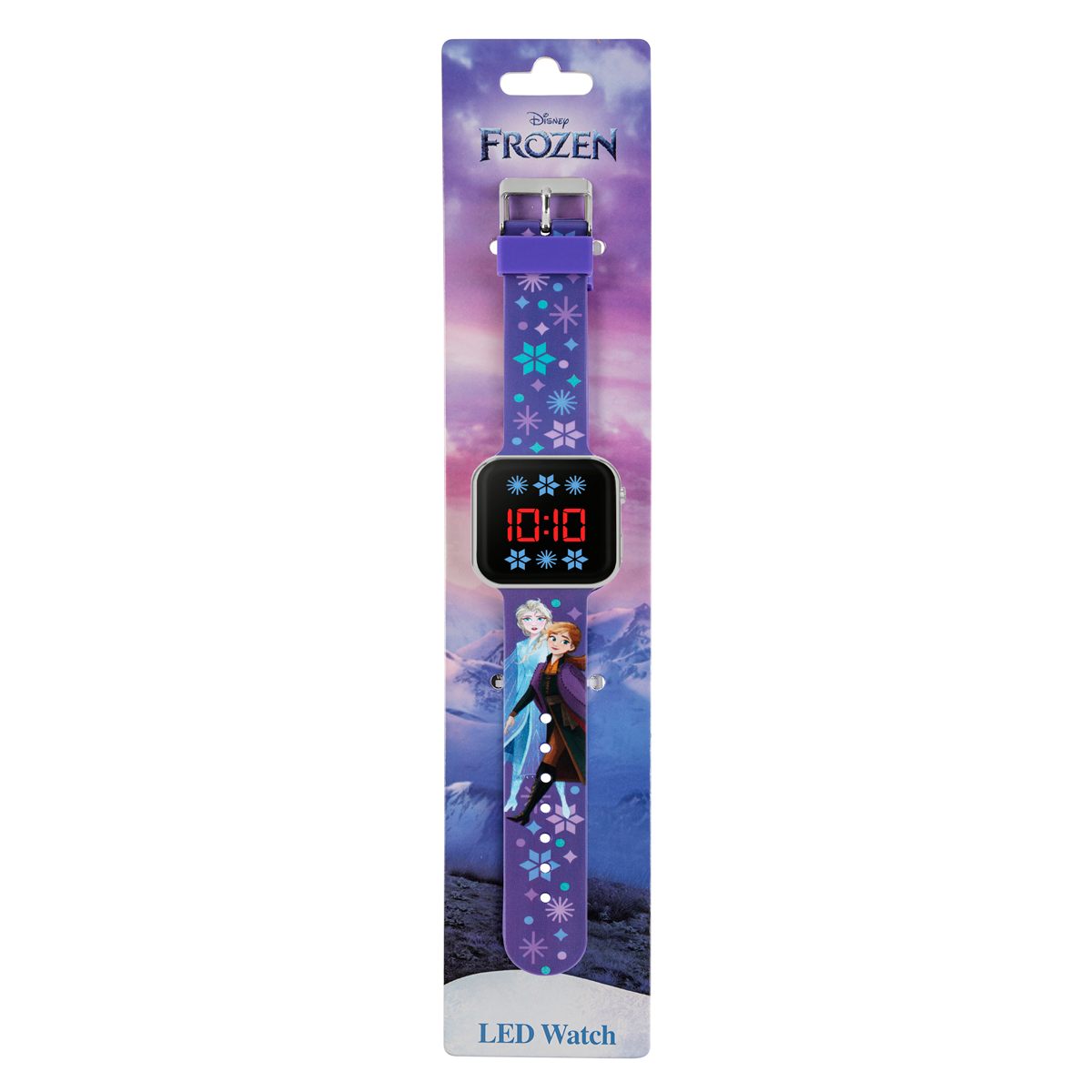 Disney Frozen Blue Printed Strap LED Watch - FZN4733ARG
