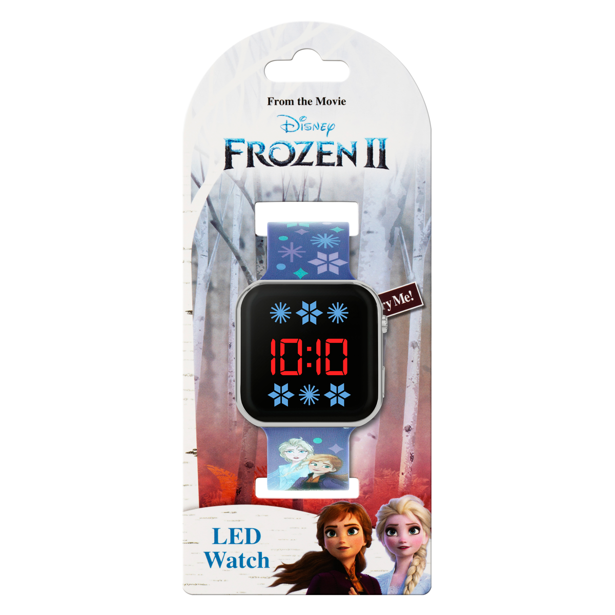 Disney Frozen Blue Printed Strap LED Watch - FZN4733ARG