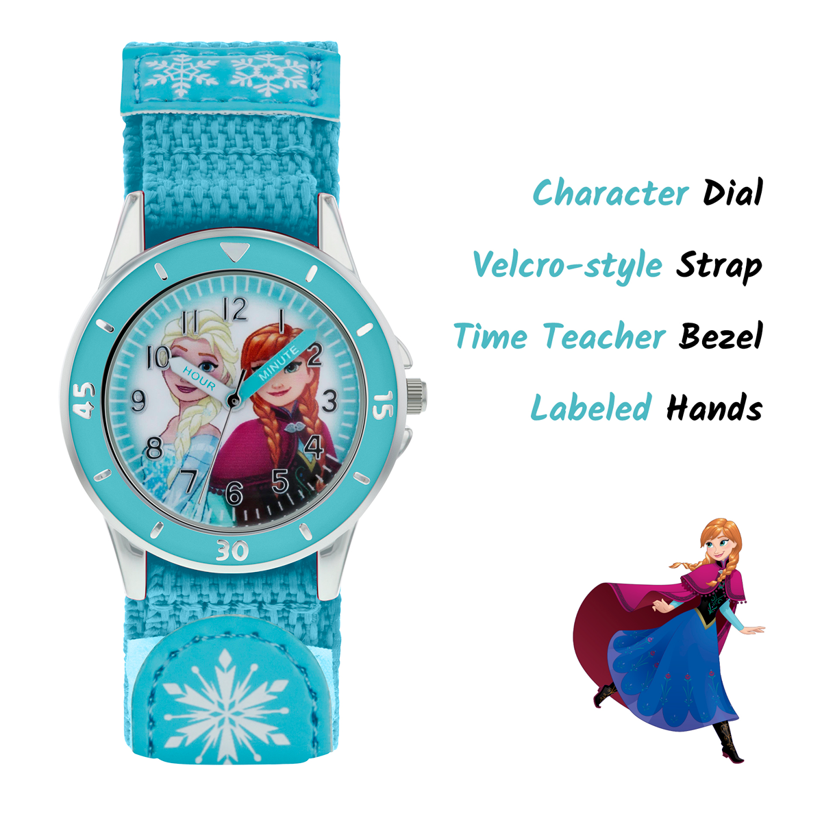 Disney Frozen Blue Fabric Strap Watch - FZN5014