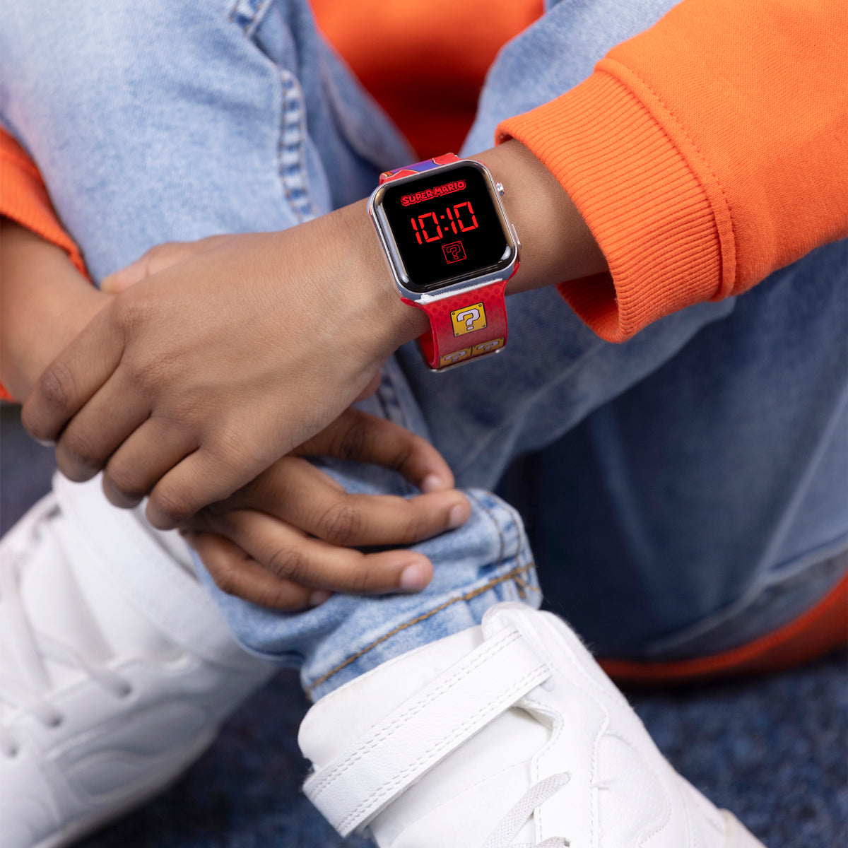Nintendo Super Mario Printed Strap LED Watch-GSM4107ARG