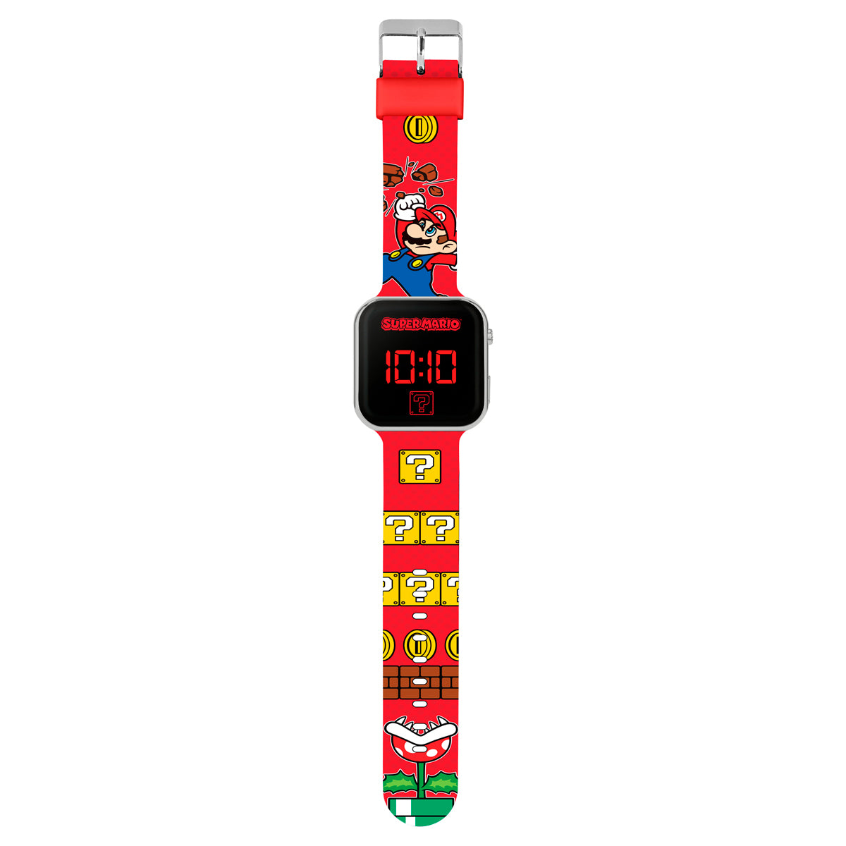 Nintendo Super Mario Printed Strap LED Watch-GSM4107ARG