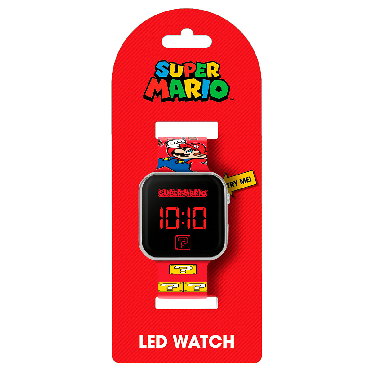 Nintendo Super Mario Printed Strap LED Watch-GSM4107ARG