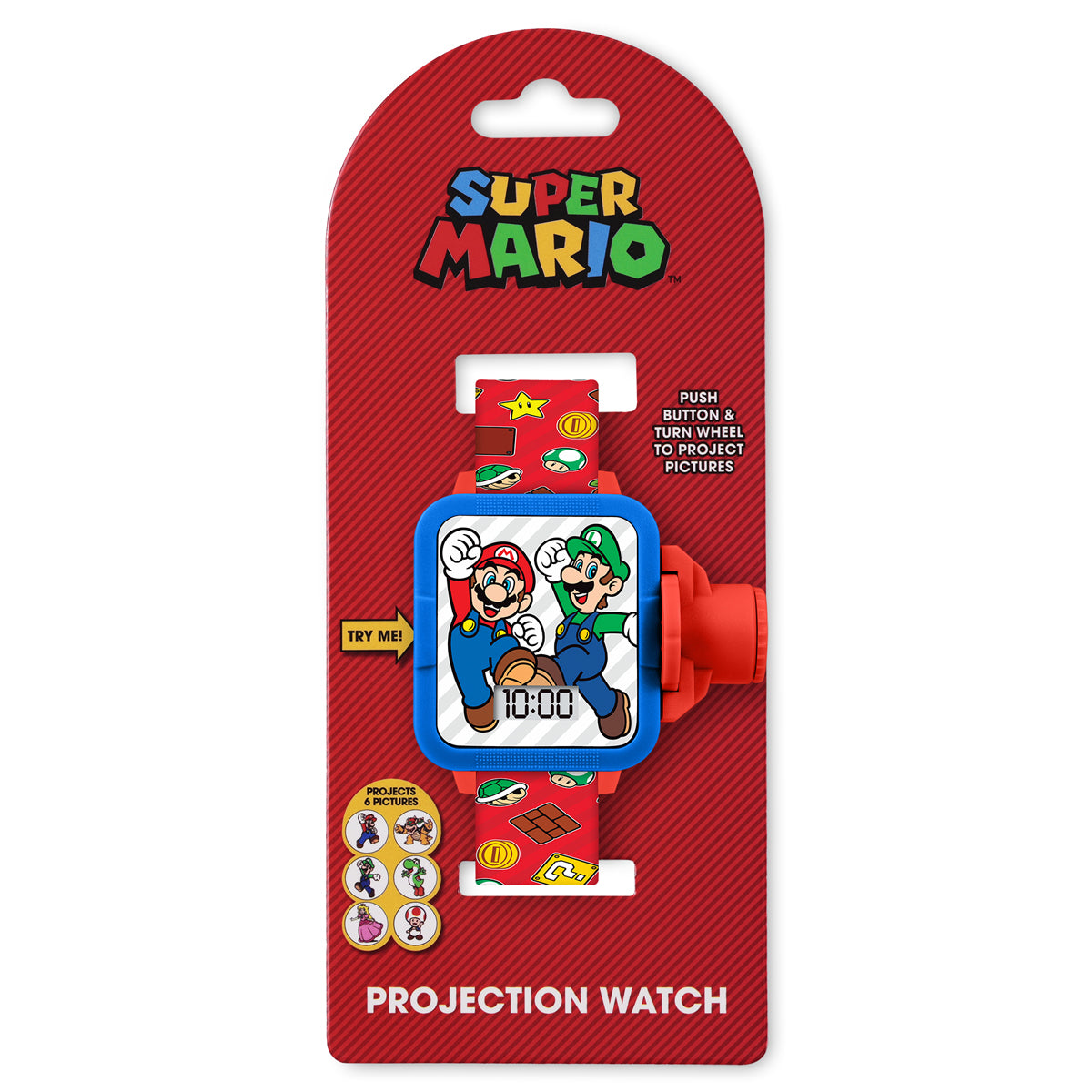 Mario Red Strap Projection Watch-GSM4206
