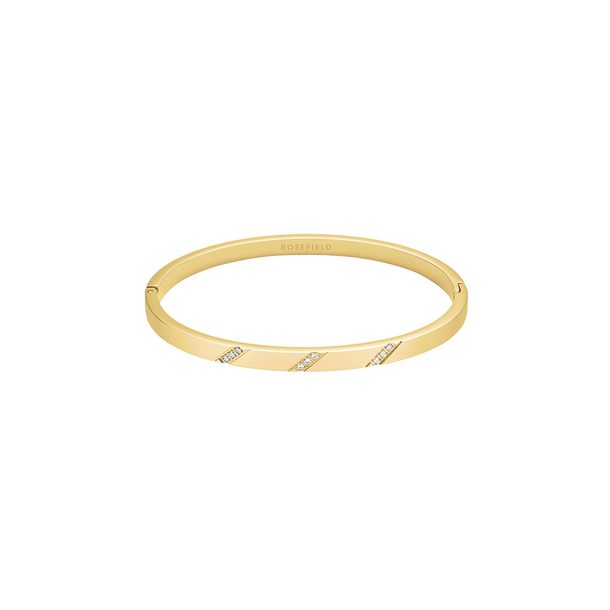 Rosefield Bangle with Lines of Crystals - JBLCG-J1043