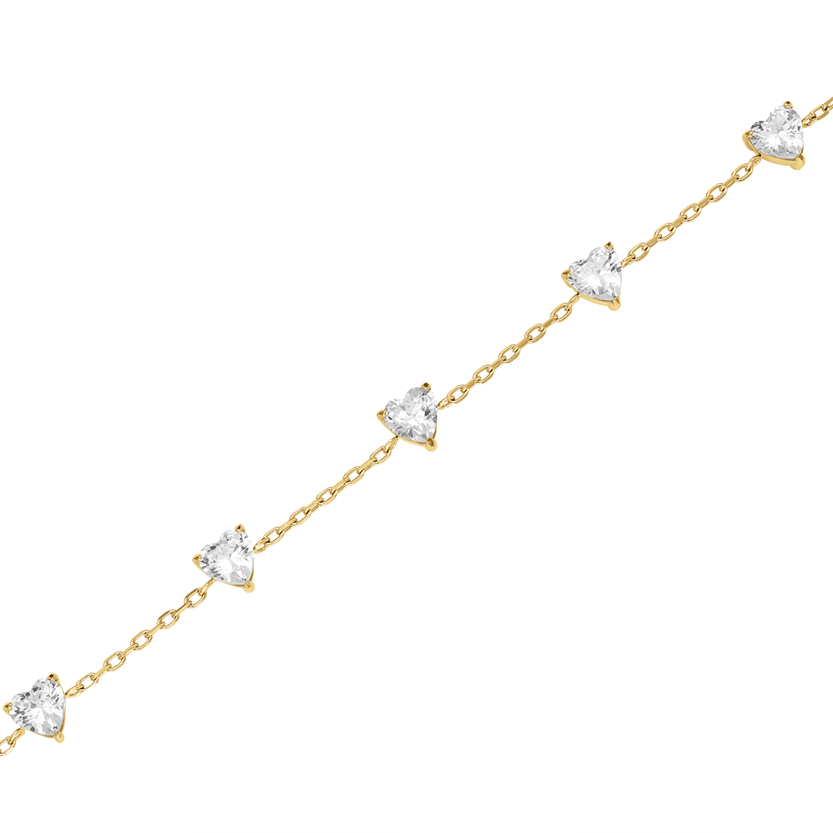 Rosefield Row of Hearts Bracelet - JBRHG-J1013