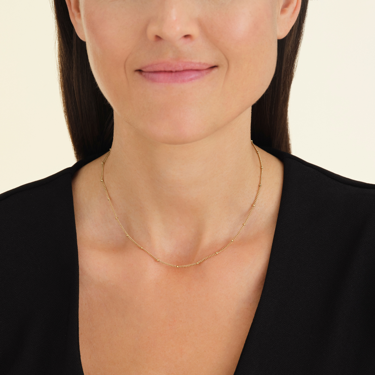 Rosefield Dotted Necklace Gold - JDCHG-J057