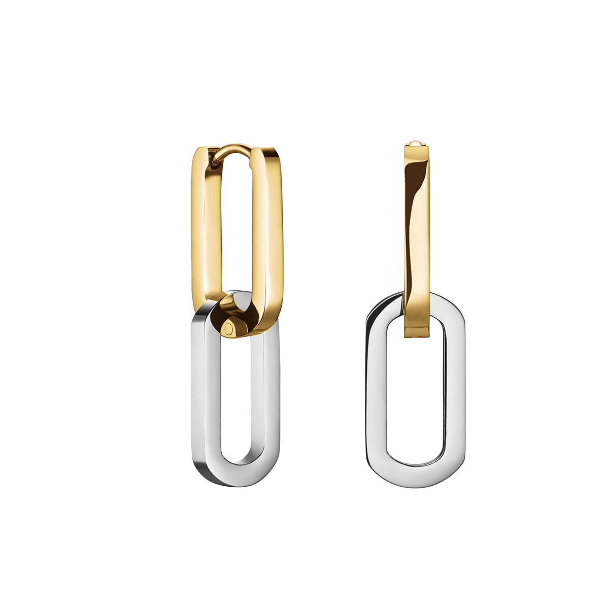 Rosefield Duotone Link Hoops Gold - JEDLG-J712