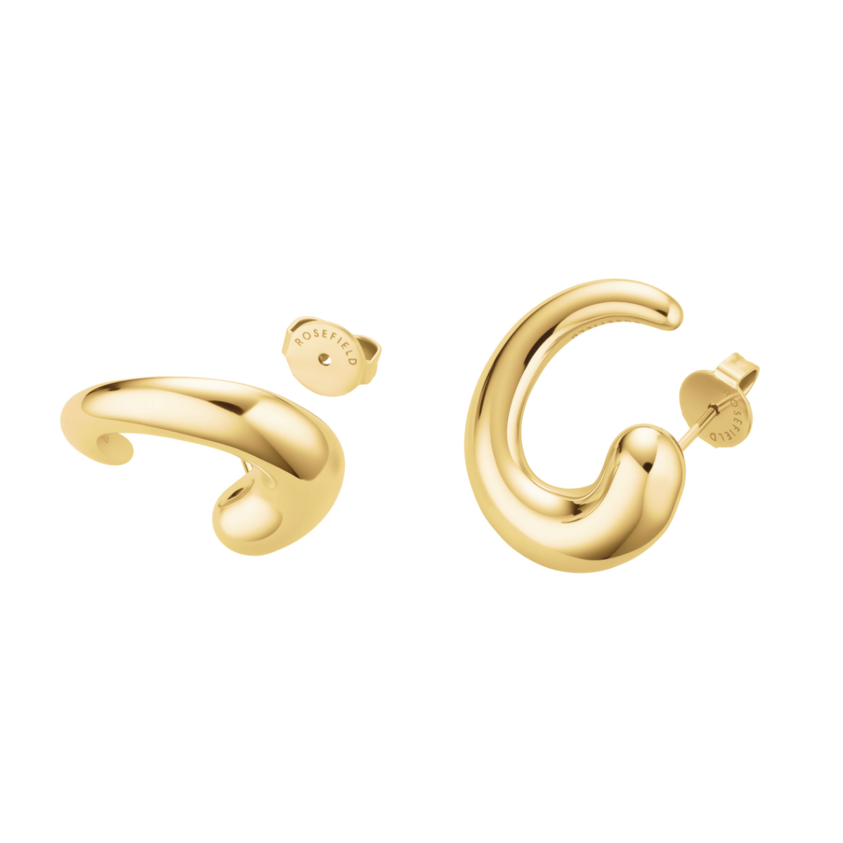 Rosefield Dome Swirl Studs Gold - JEDSG-J1216