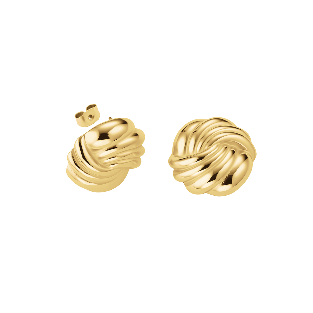 Rosefield Modern Vintage Gold Studs Trio