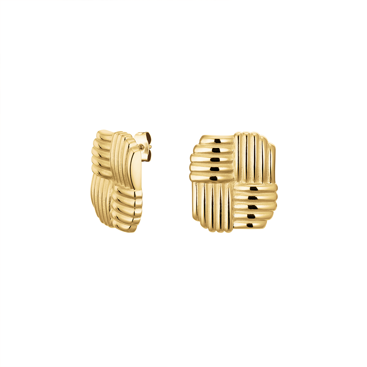 Rosefield Modern Vintage Cross Texture Earrings - JETEG-J967