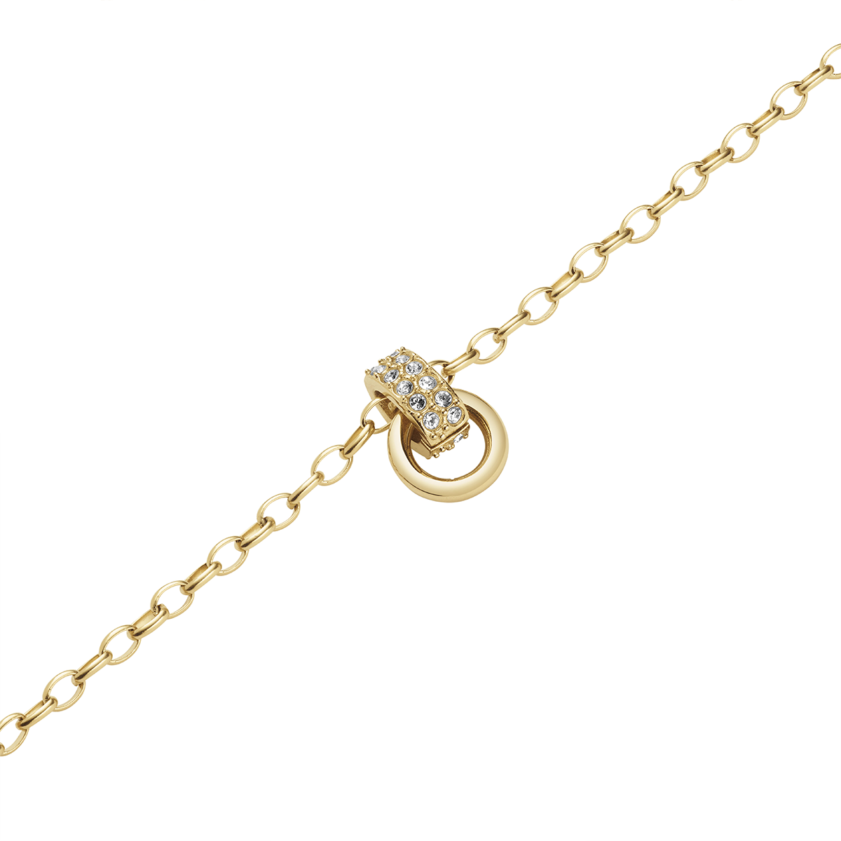 Rosefield Bow Link Studs Necklace Gold - JNBSG-J898