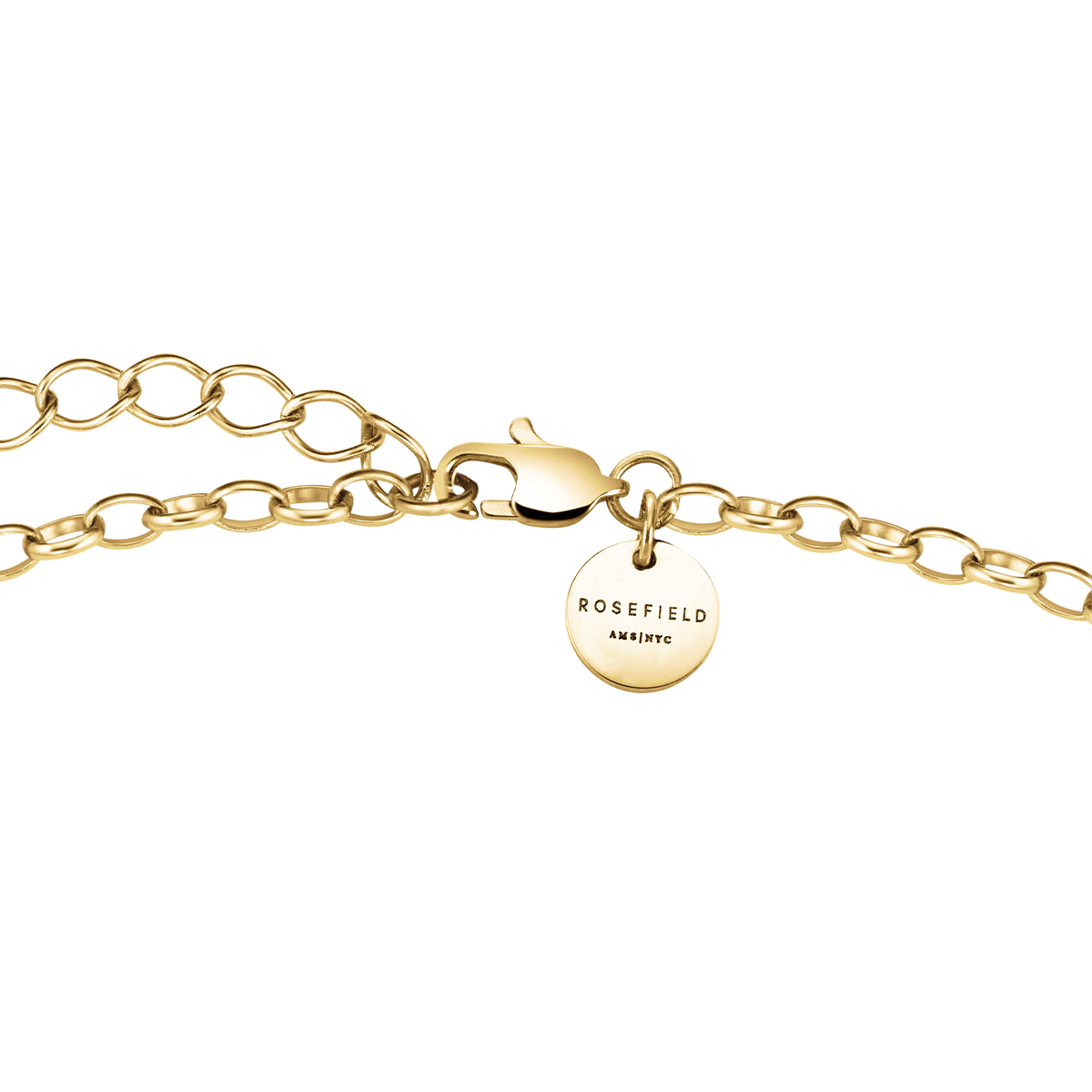 Rosefield Bow Link Studs Necklace Gold - JNBSG-J898
