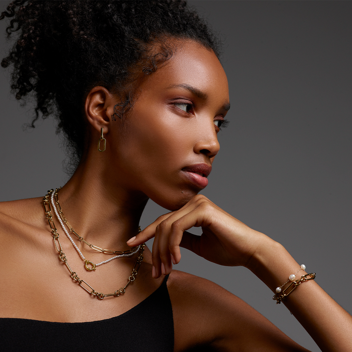 Rosefield Dual Hoops Gold - JEDHG-J585