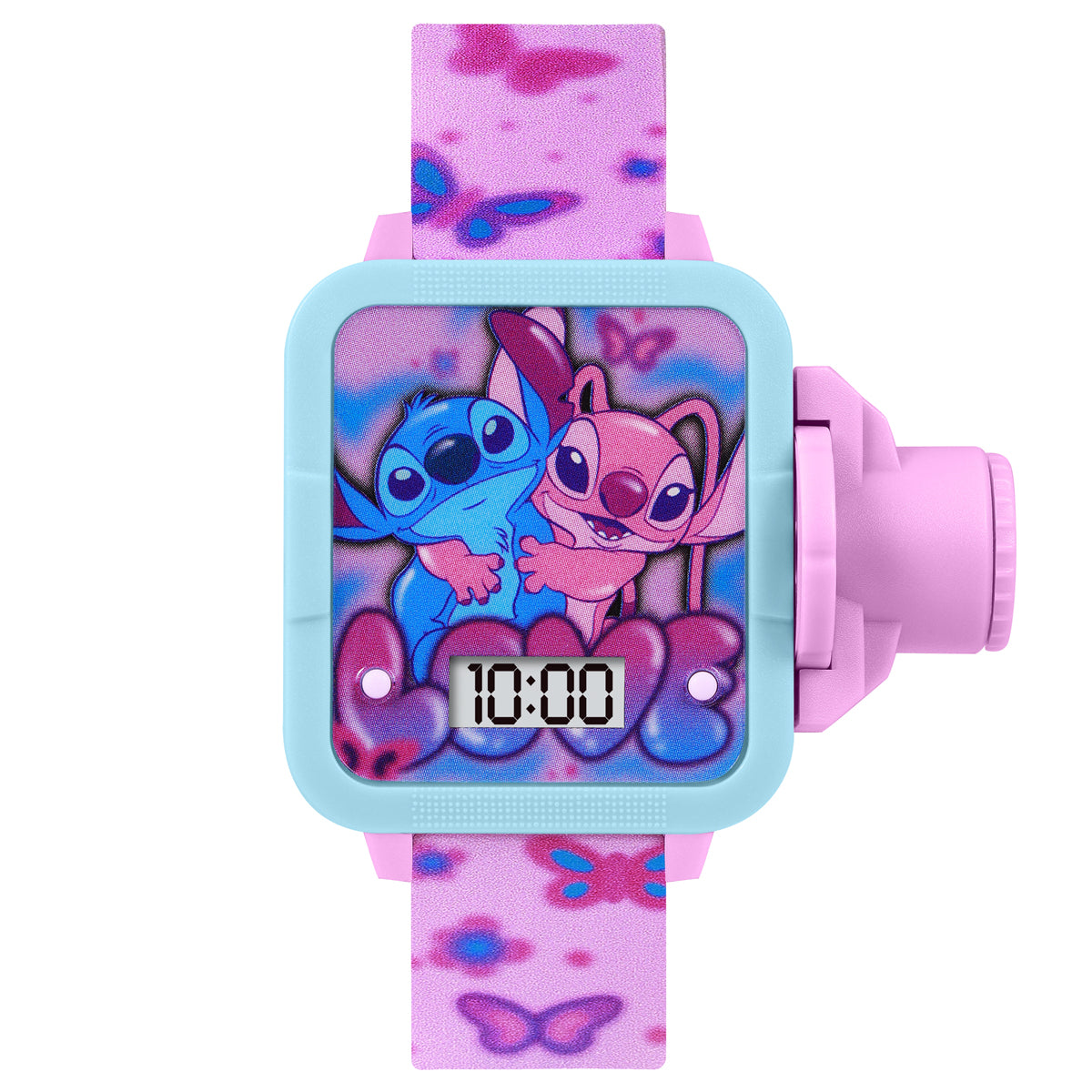 Disney Lilo & Stitch Pink Strap Projection Watch-LAS4099
