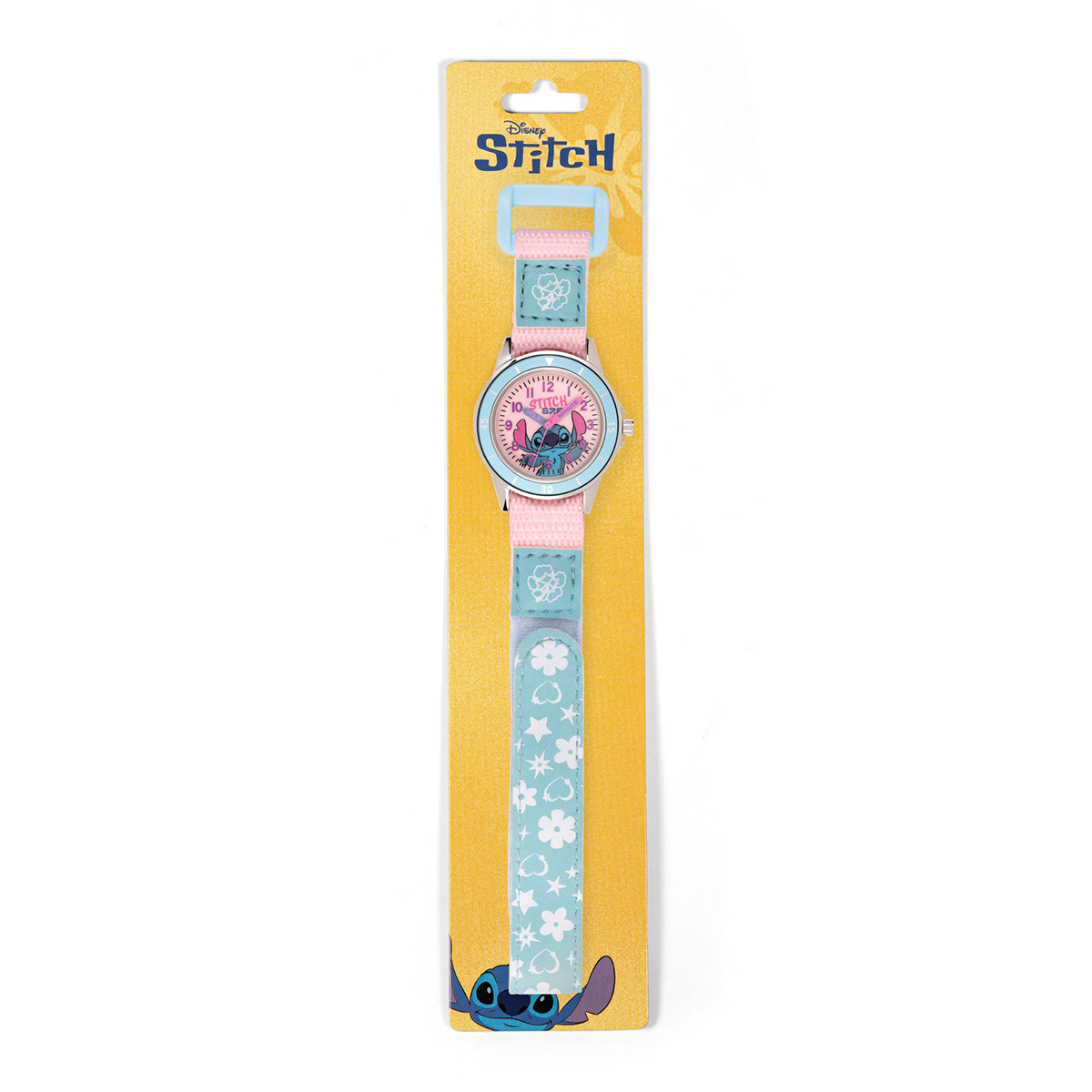 Lilo & Stitch Time Teacher Dial Quartz Watch with Silicone Character Strap for Kids - LAS5099