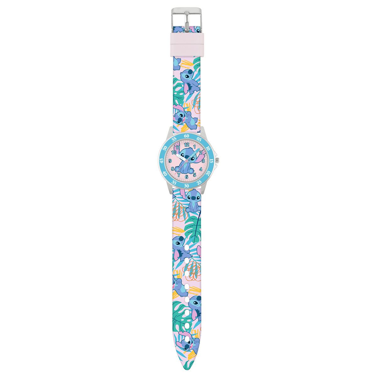 Disney Lilo and Stitch Blue Printed Time Teacher Strap Watch-LAS9011ARG