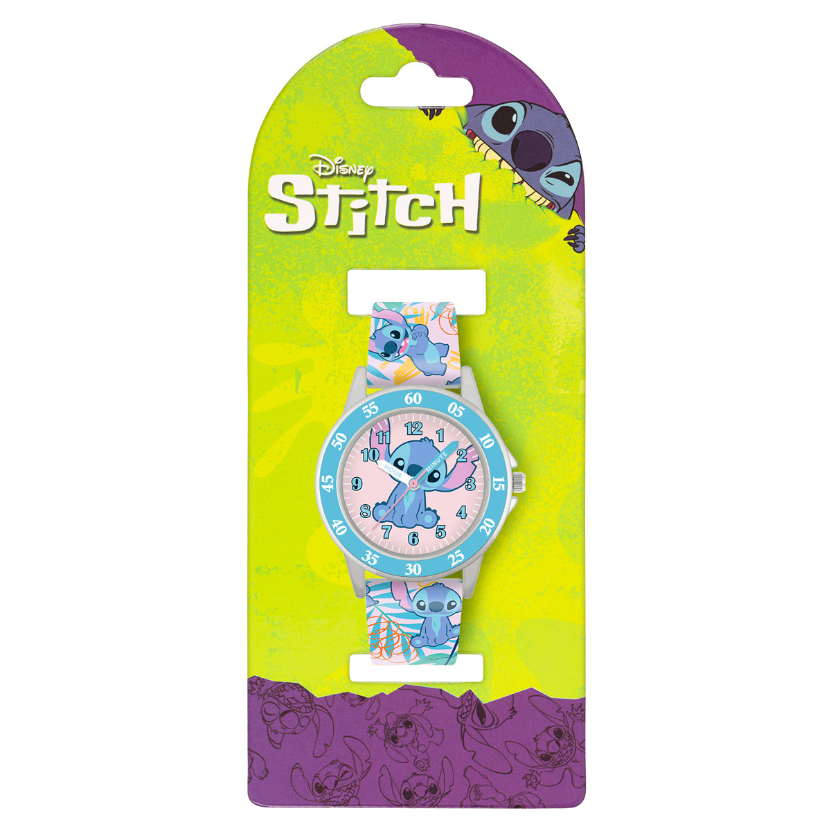Disney Lilo and Stitch Blue Printed Time Teacher Strap Watch-LAS9011ARG