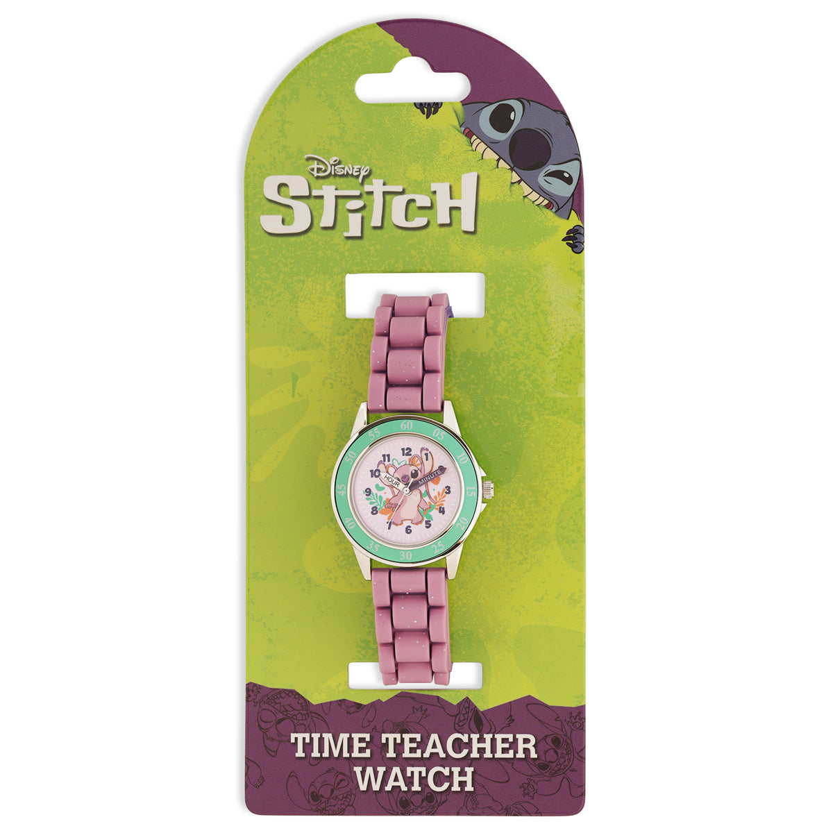 Disney Spiderman Red Time Teacher Watch & Lilo and Stitch Pink Angel Time Teacher Watch