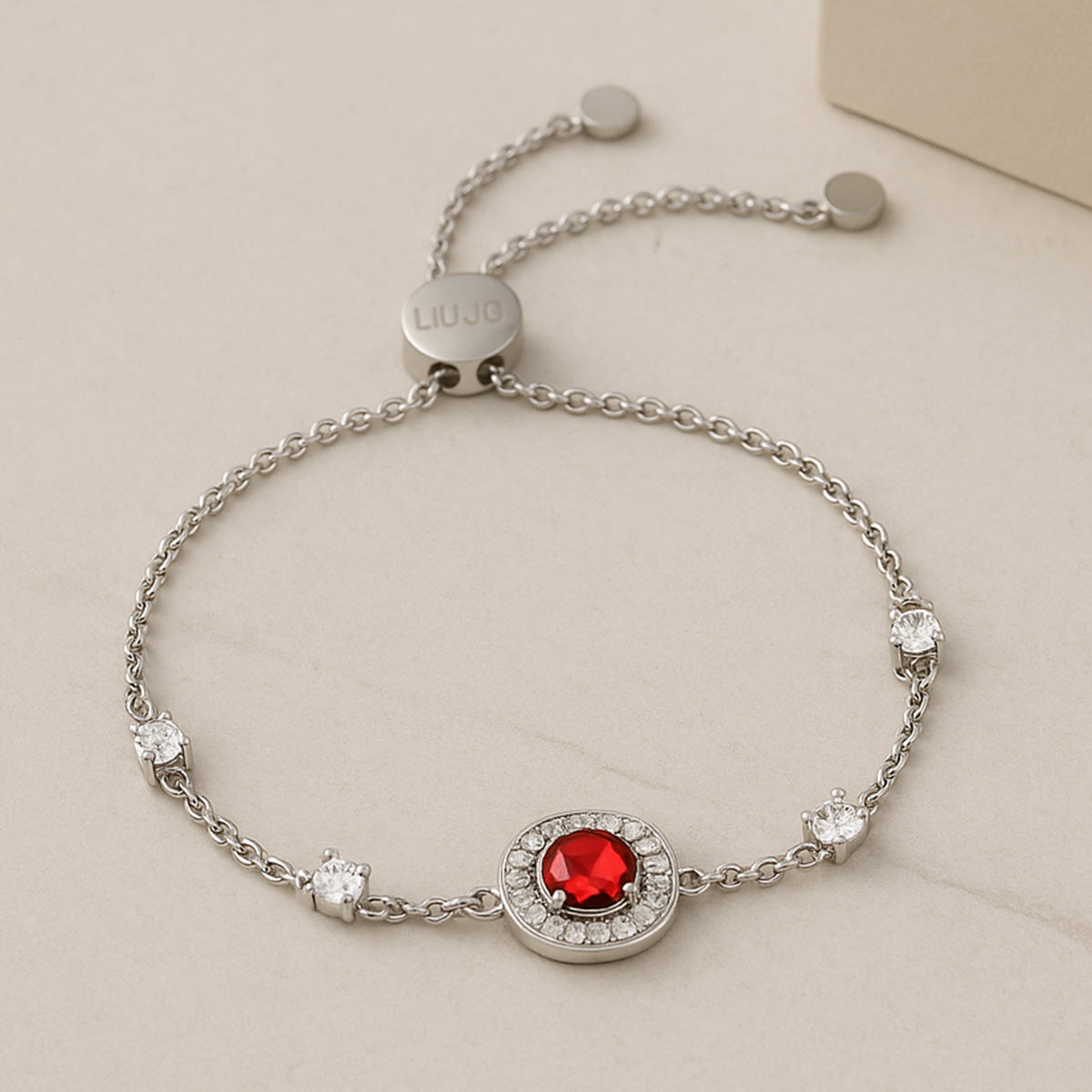 Liu Jo Celestia Silver Bracelet - Red - LJ2269