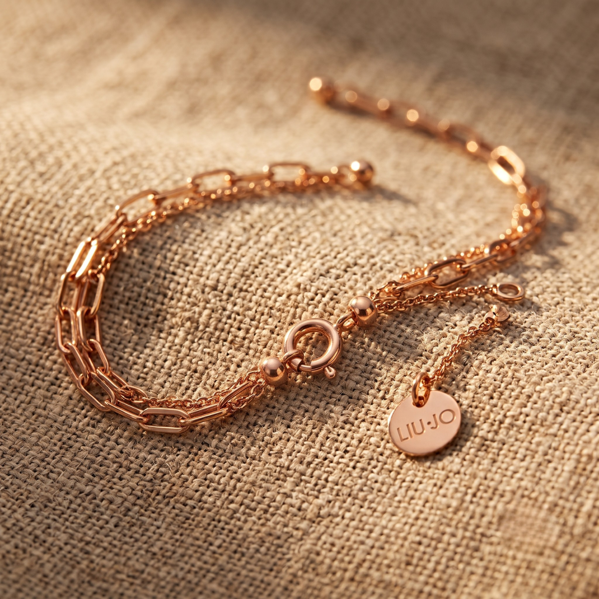 Liu Jo Halo Rosegold Ring + Ivy Rosegold Bracelet
