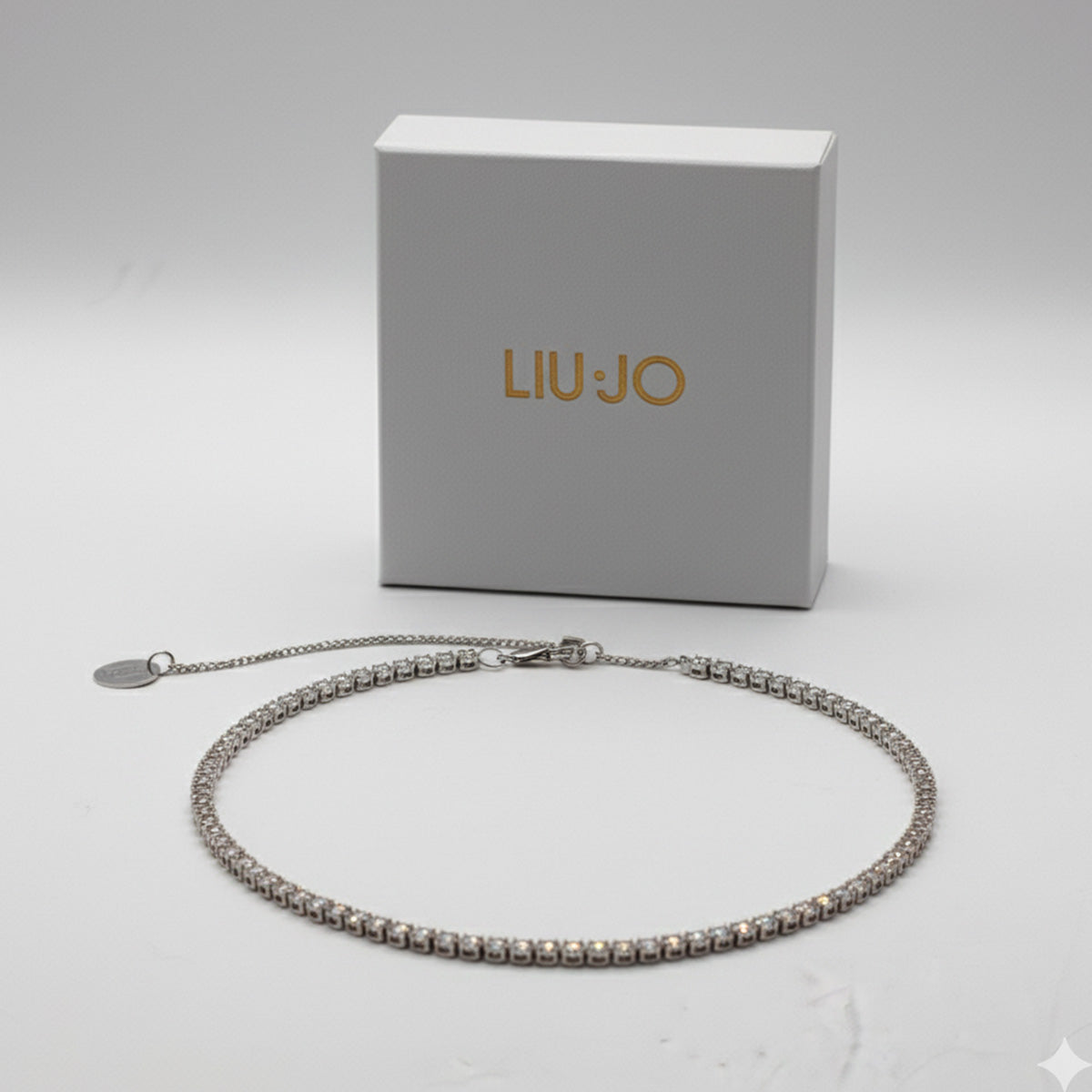 Liu Jo Onyx Silver Necklace - LJ2475