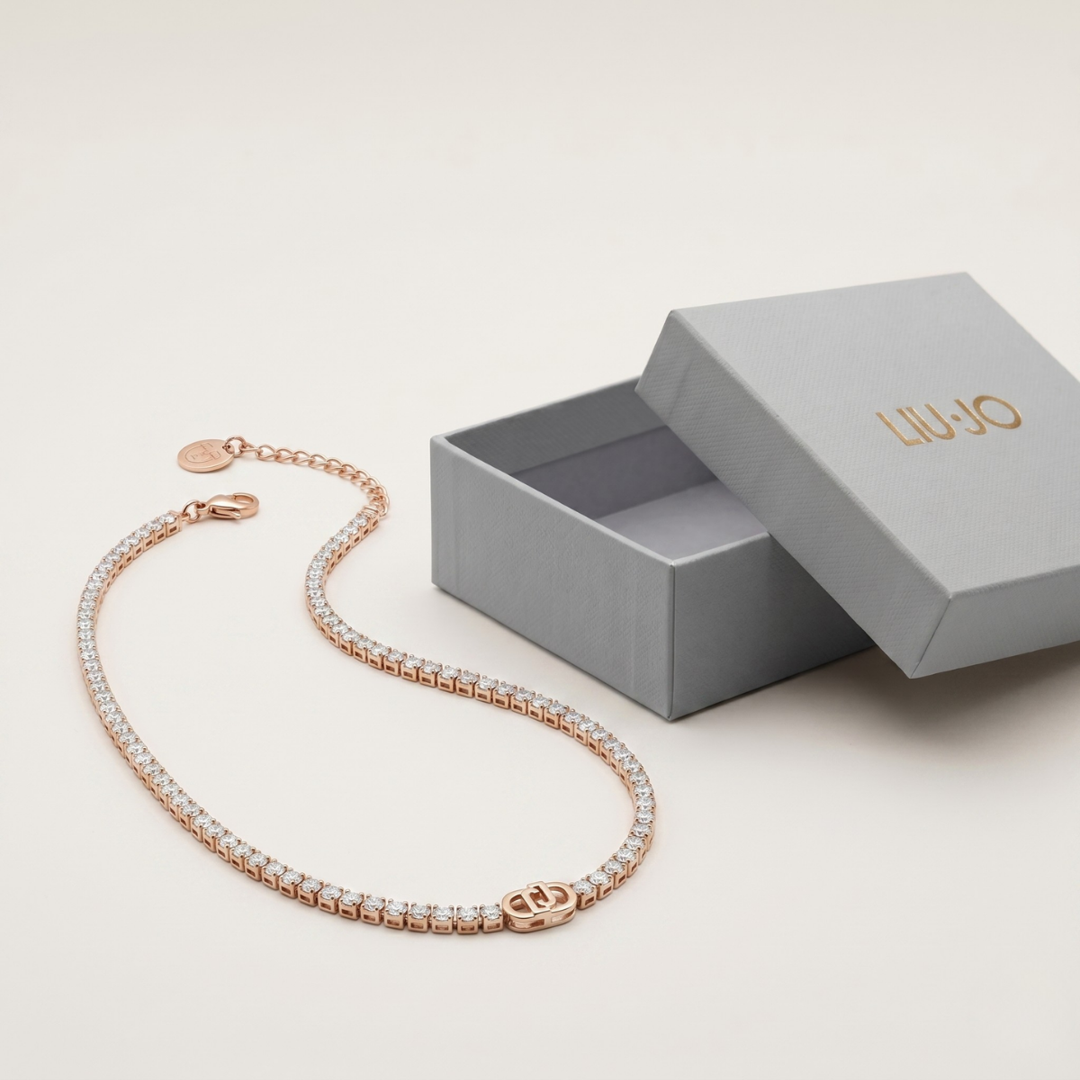 Liu Jo Neve Rose Gold Necklace - LJ3212