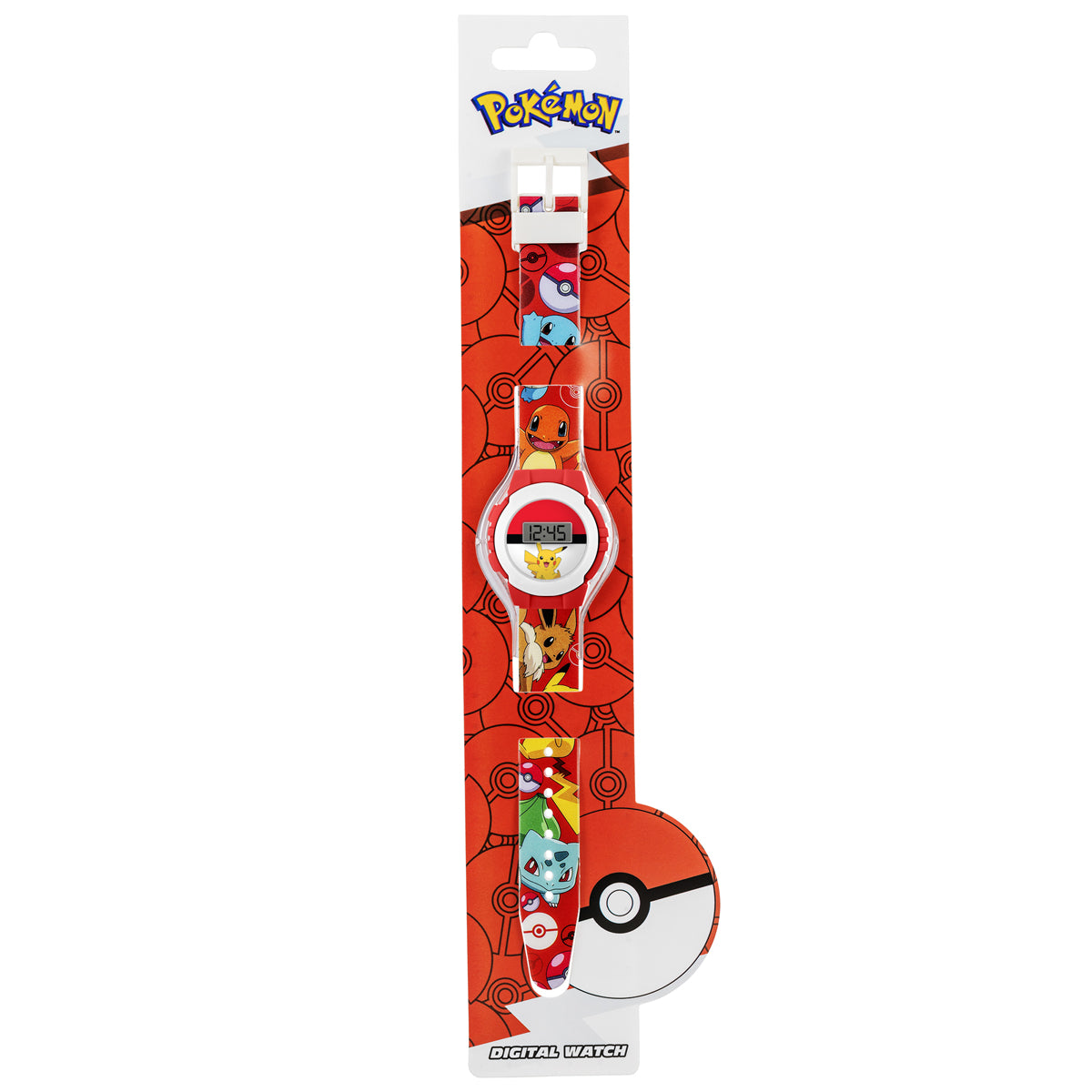 Pokémon Red Character Print Digital Watch - POK4374