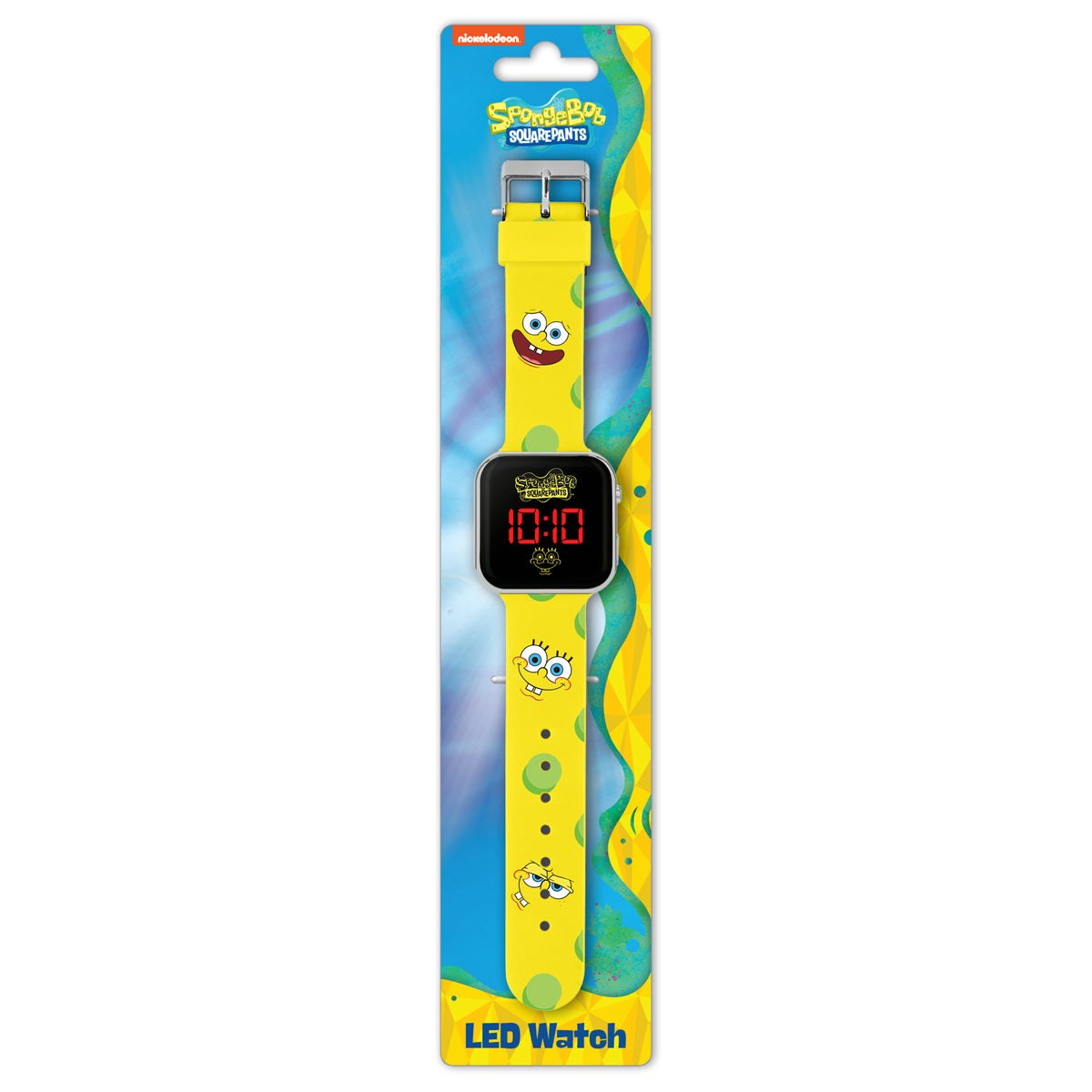 Nickelodeon SpongeBob Yellow LED Watch with Printed Character Strap - SGB4134