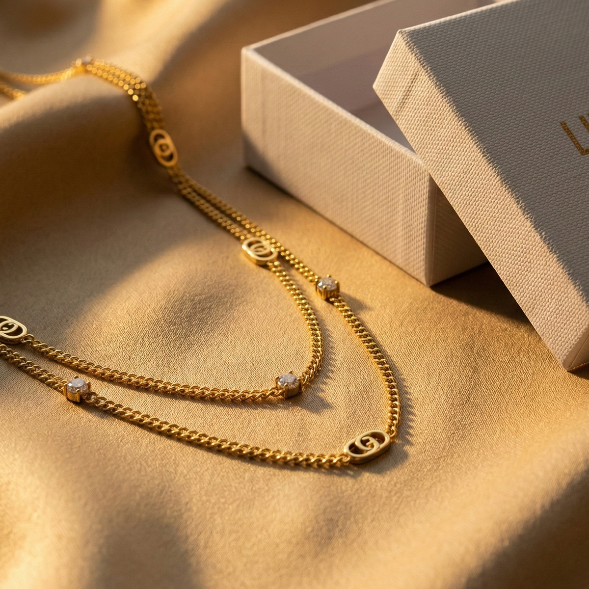 Liu Jo Floet XS Gold Necklace - LJ2905