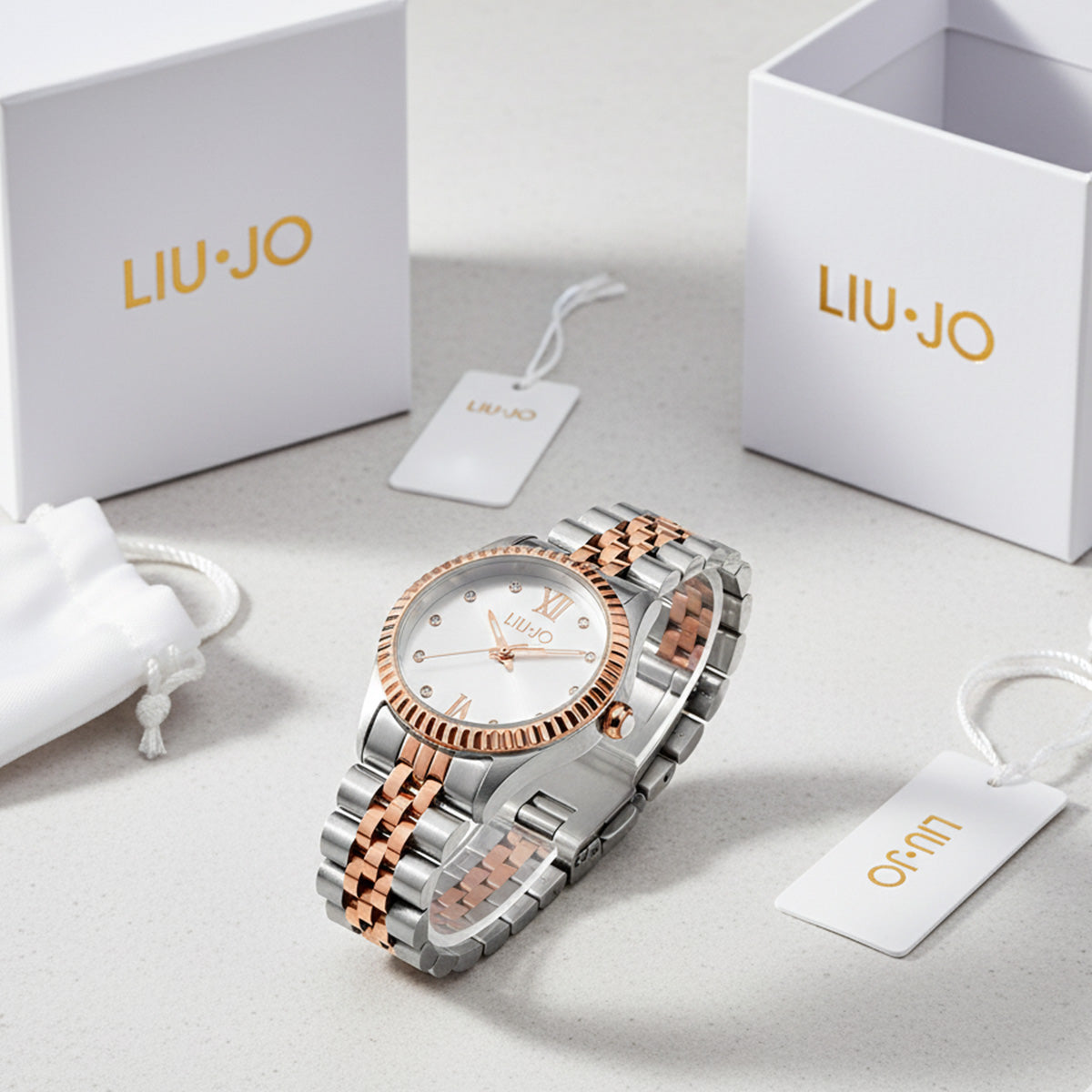 Liu Jo Cusual Tiny White Dualtone Watch - TLJ1223
