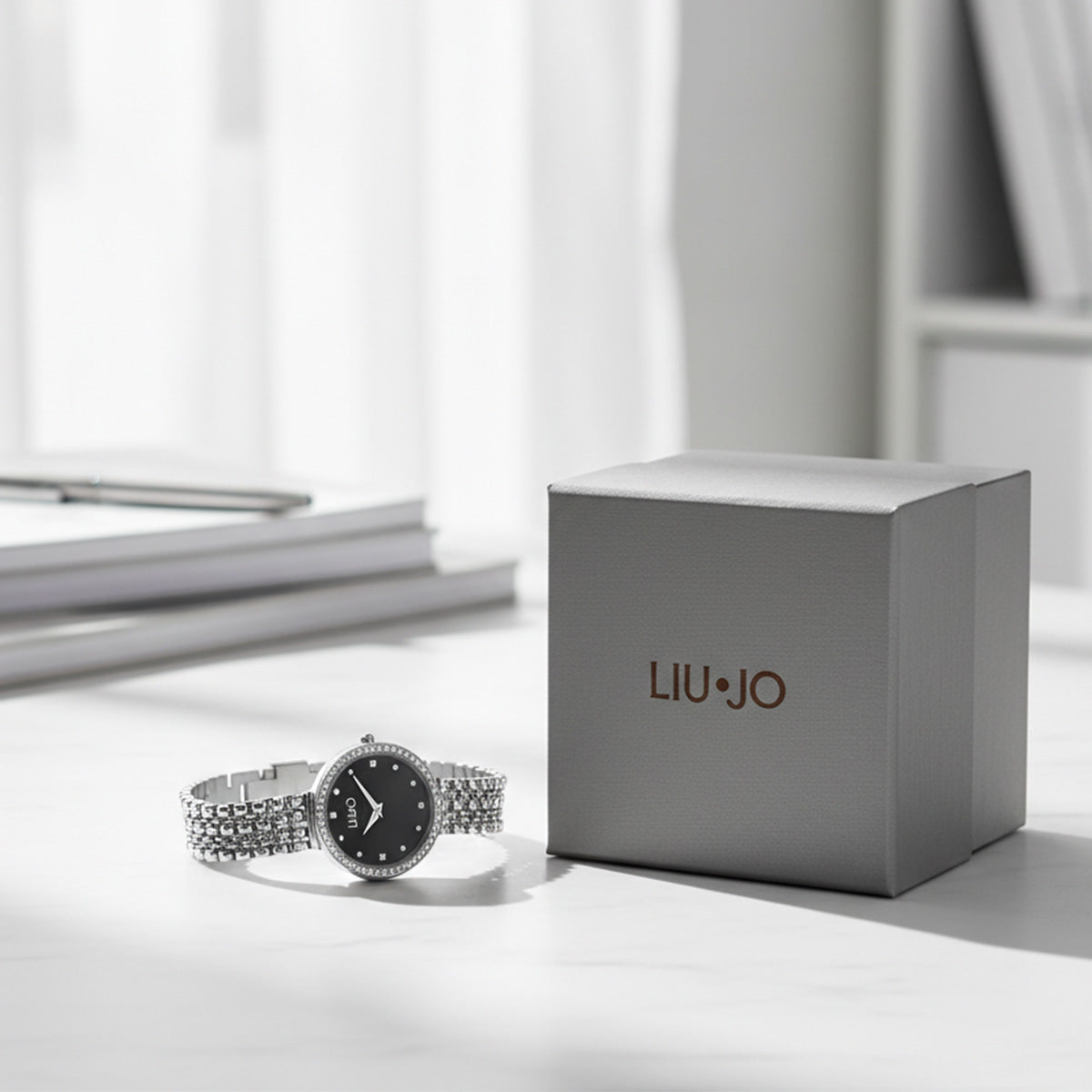 Liu Jo Chains Clear Black Watch - TLJ2197