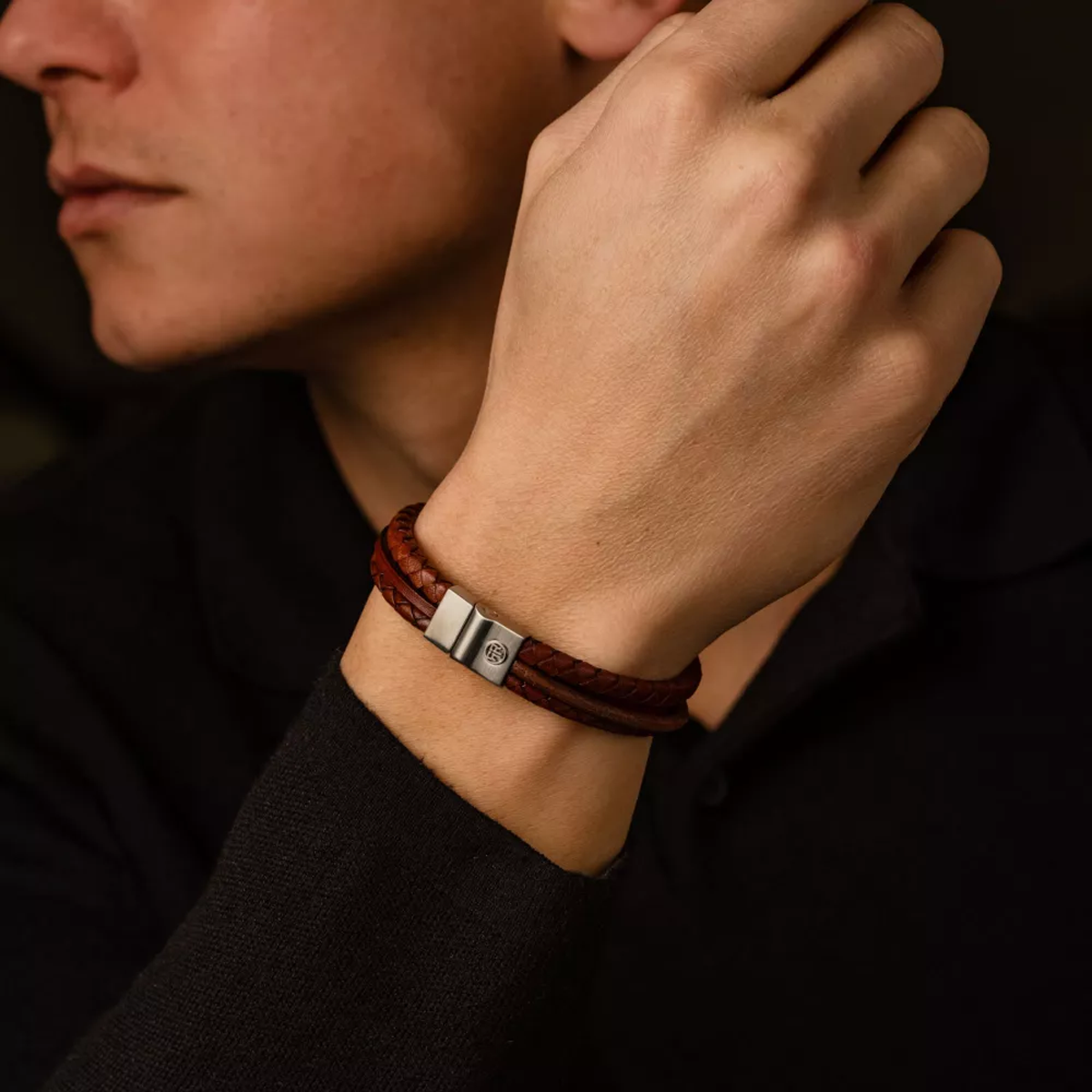 Full Metal Premium Combo Cognac Bracelet - RR-M0056-S