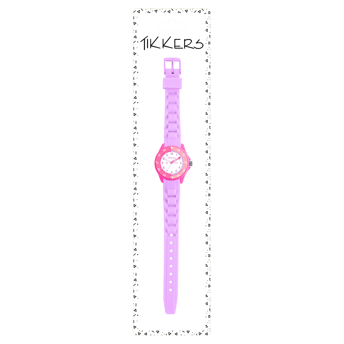 Tikkers Kids Lilac & Pink Silicone Time Teacher Watch - ATK1087