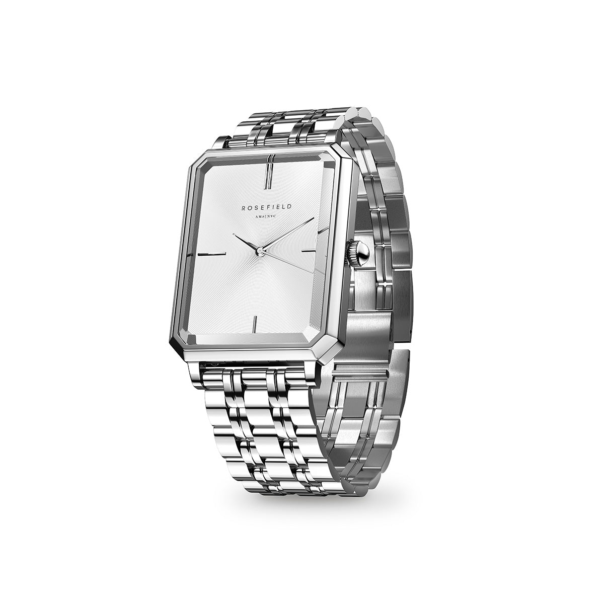 Rosefield Octagon White Sunray Steel Silver - OCWSS-O41
