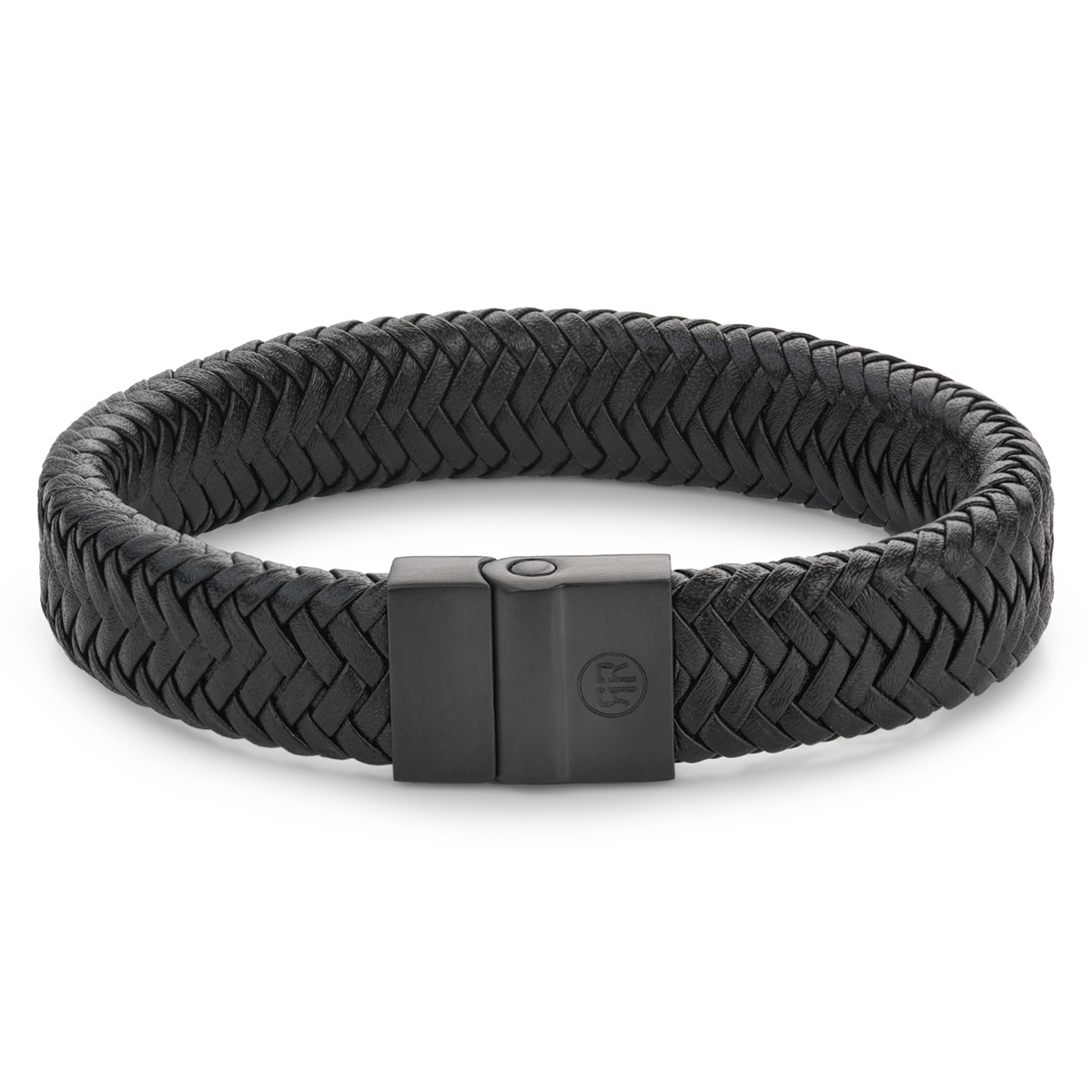 Full Metal Plaid Black Black Bracelet - RR-M0033-B