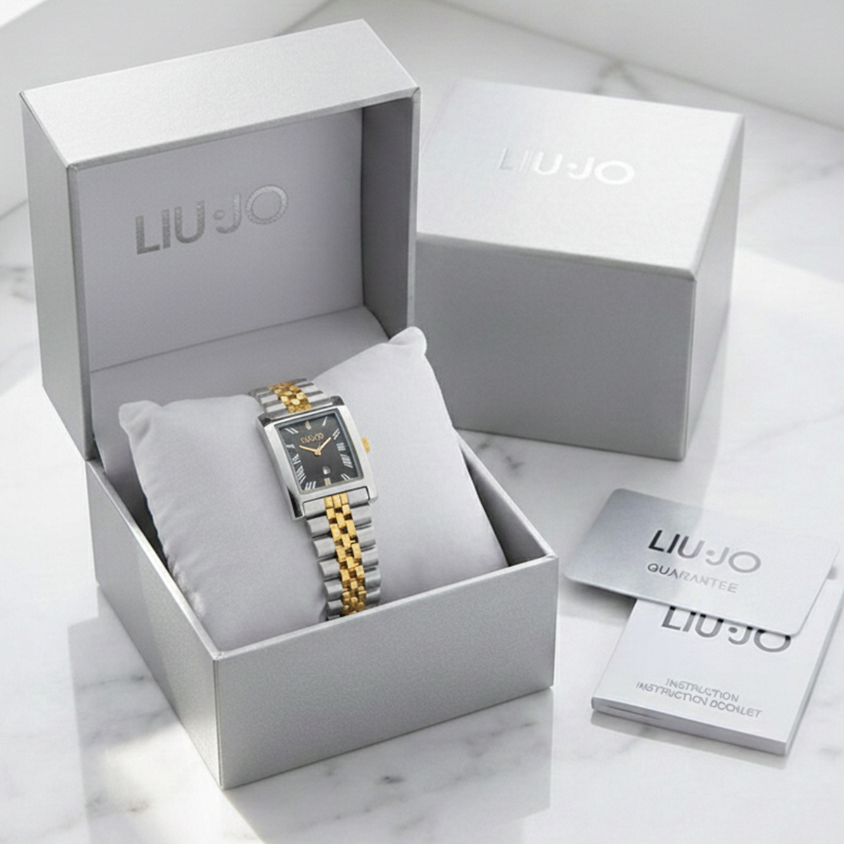 Liu Jo Imperia Black Dial Dual tone Silver & Gold Stainless Steel Watch - TLJ2651