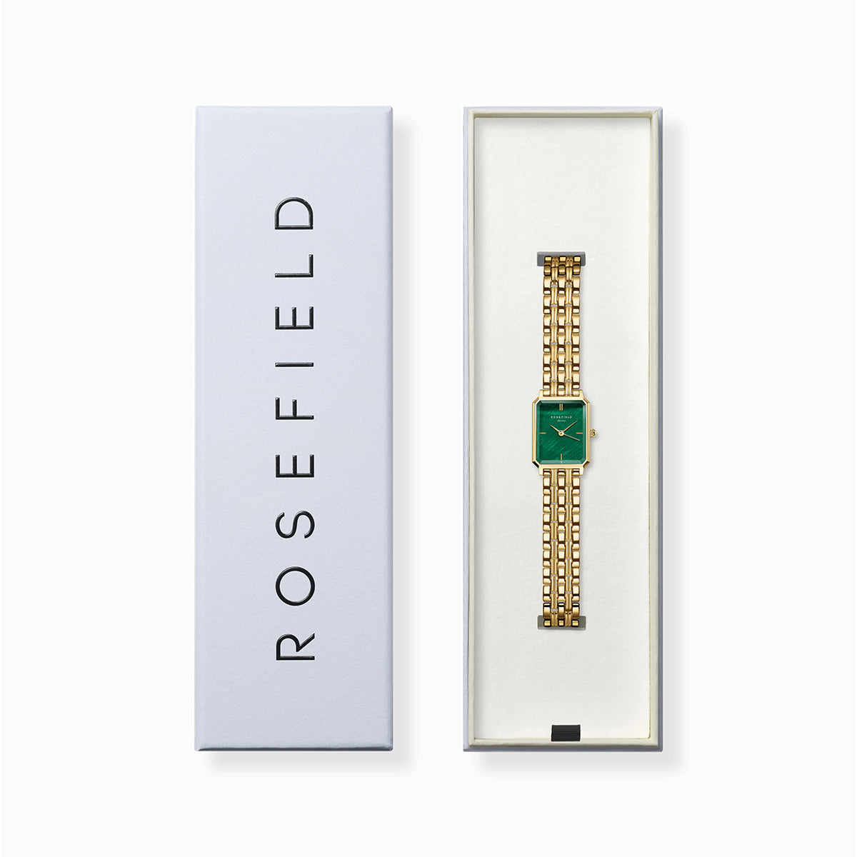Rosefield Octagon XS Emerald Steel Gold - OEGSG-O79
