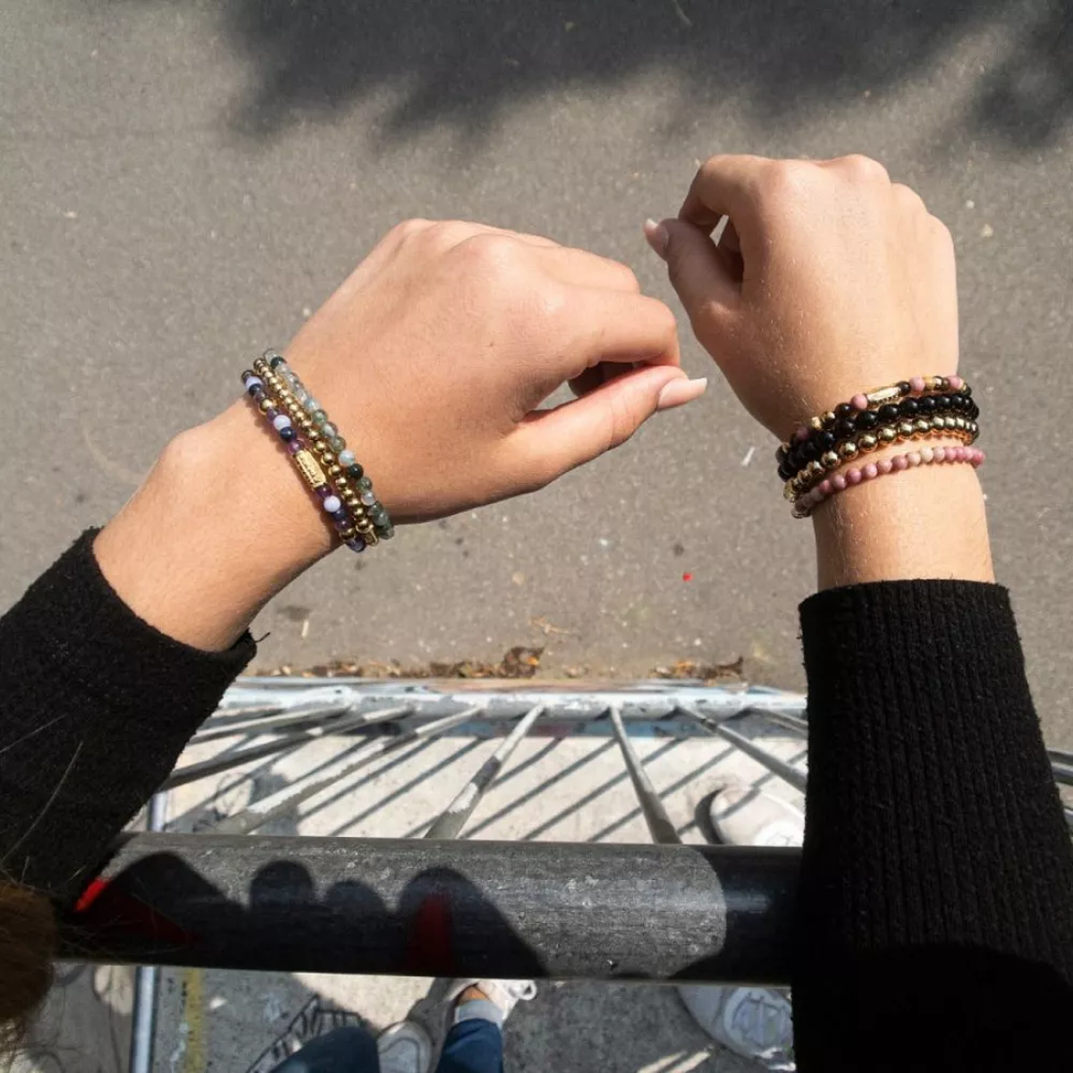 Winter Glow - Yellowgold ionplated Bracelet - RR-60060-G-S
