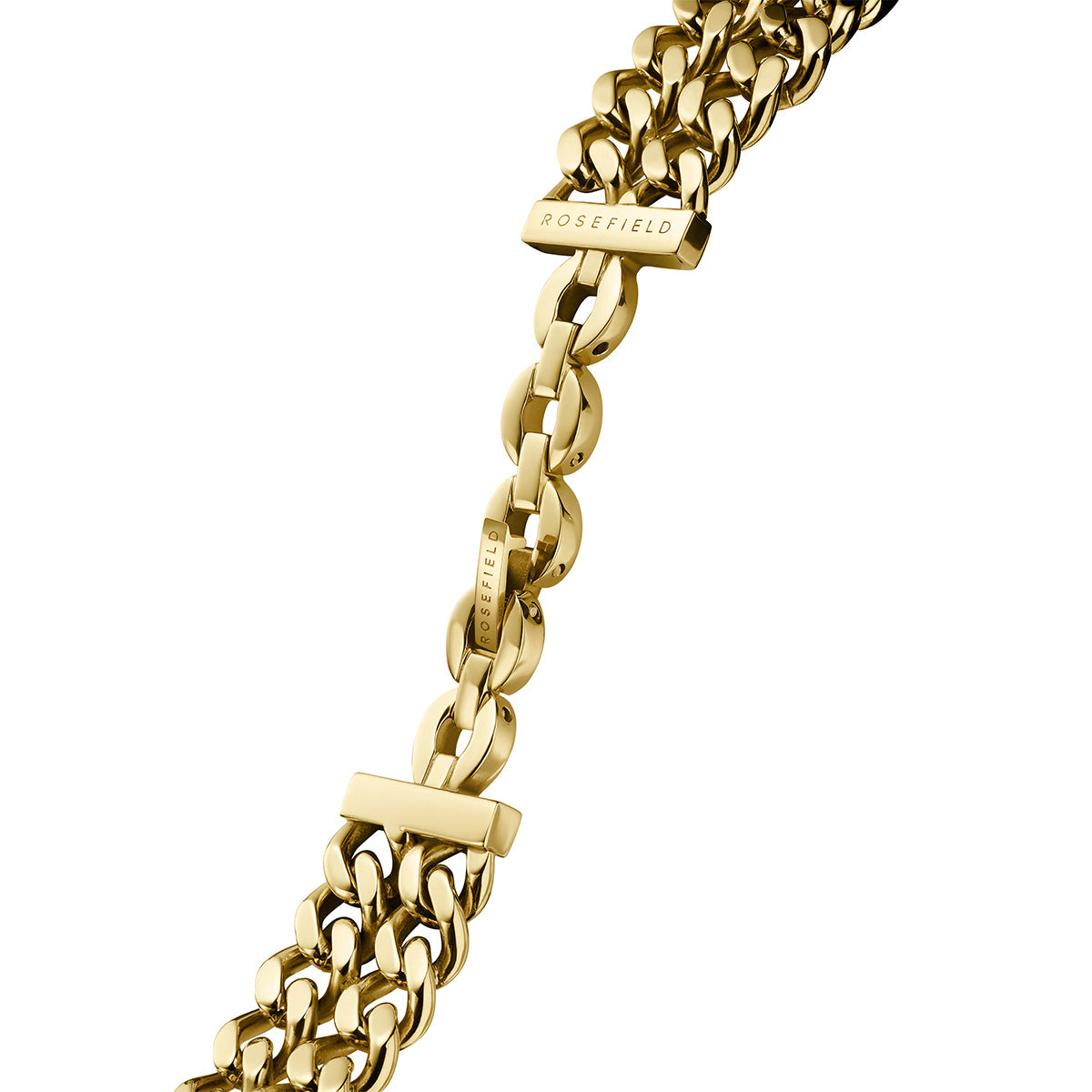 Rosefield Octagon XS Double Chain Studio Edition Black Gold - SBGSG-O77