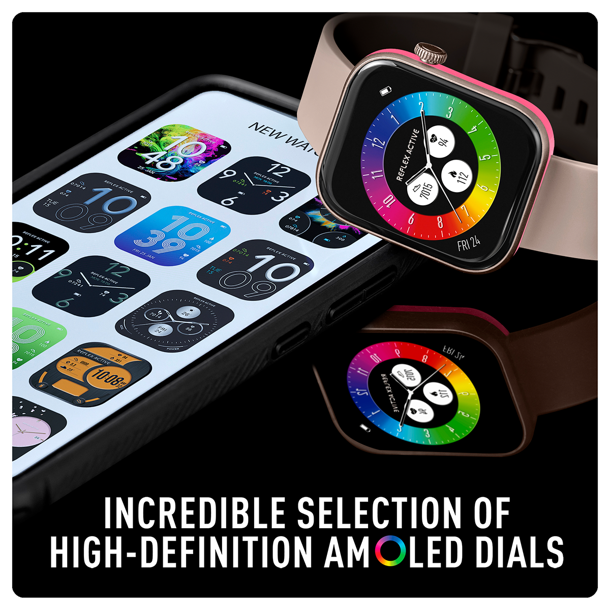 Reflex Active Spectra S 300 Lite AMOLED Smart Aluminium Mink Strap Calling Watch - RA40-2220
